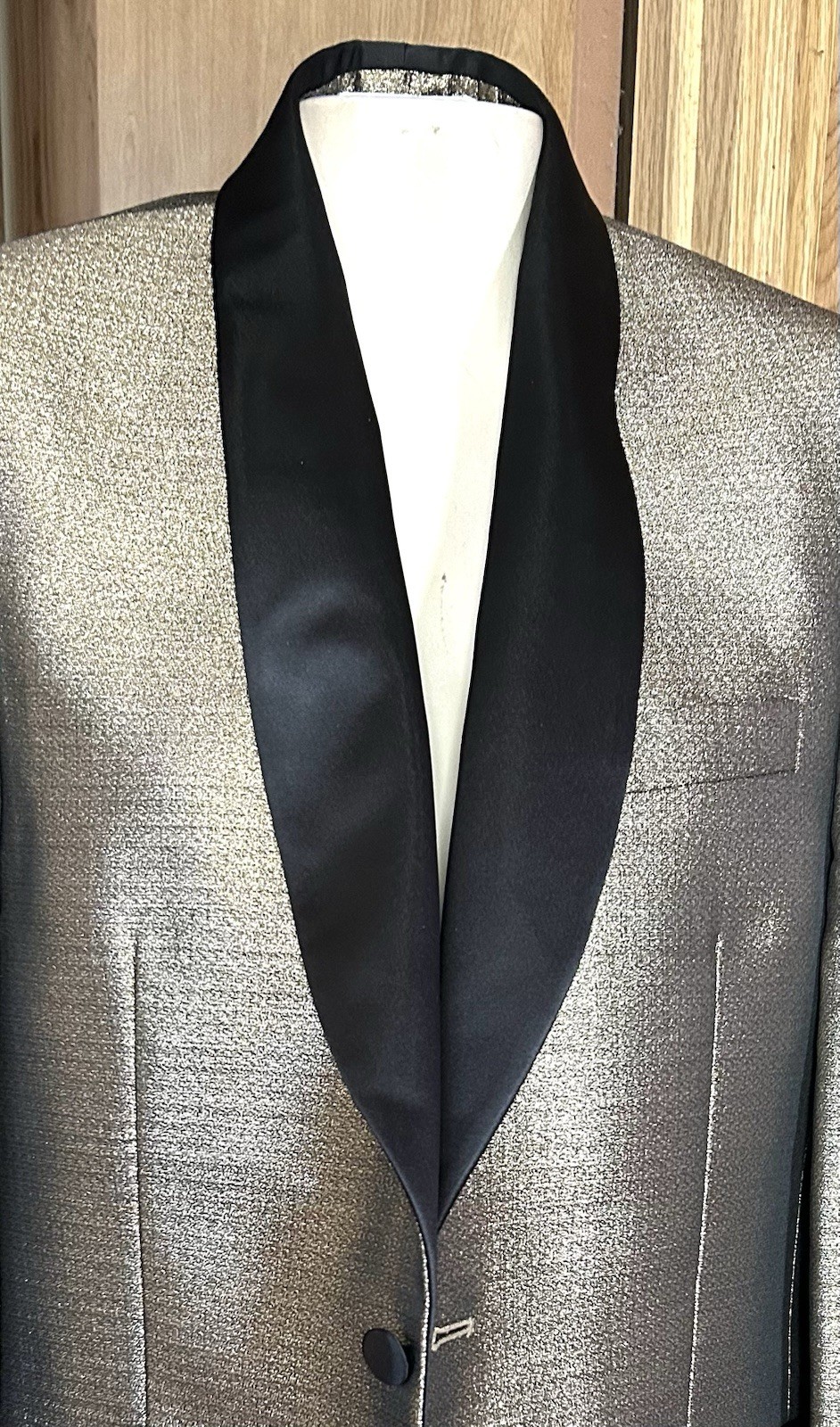 Gold Metallic Tuxedo Jacket Tre Vero Gold Sparkle Shimmer Sport Coat Mens 40 S