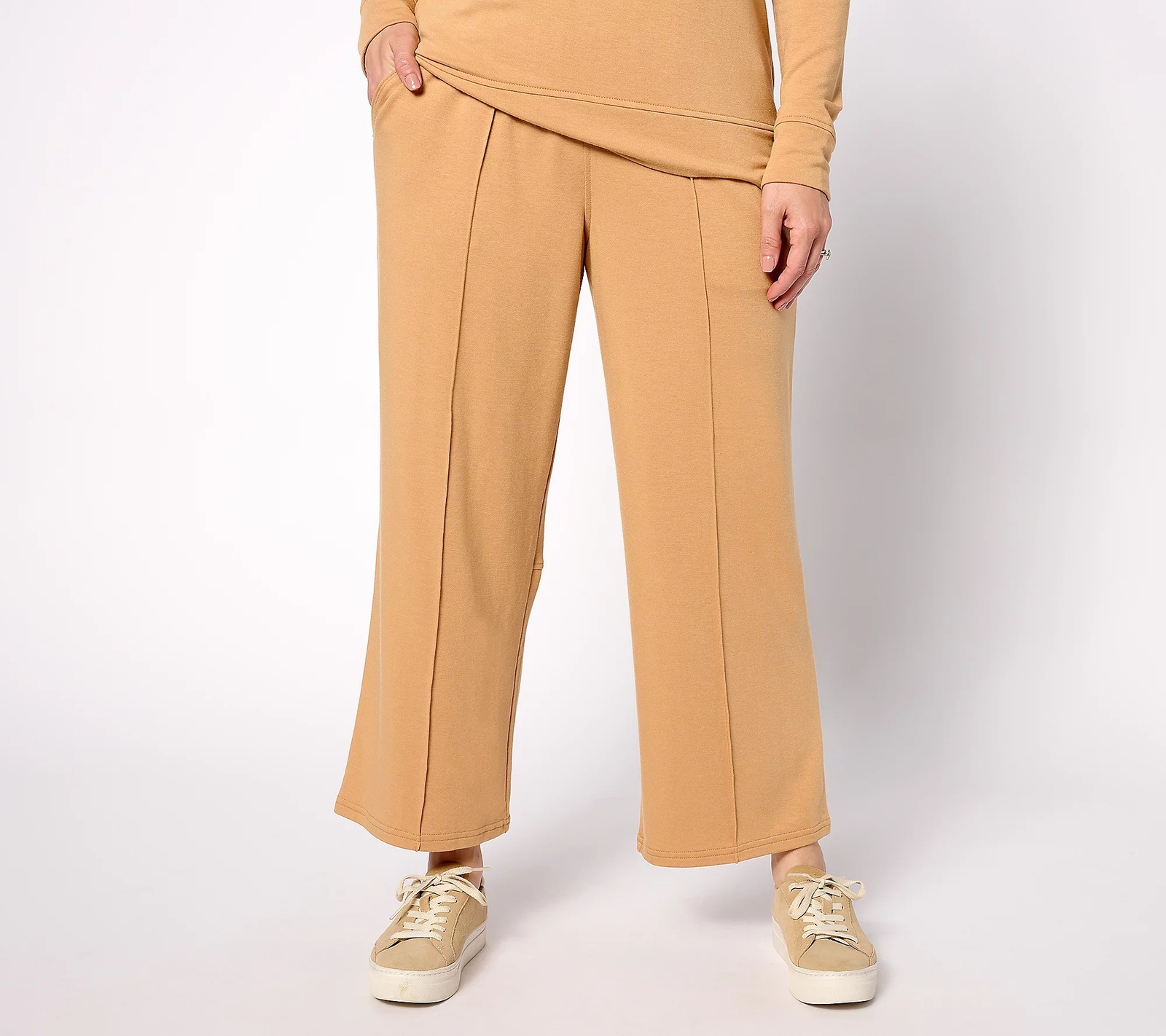 Studio Park x Leah Williams Regular French Terry Lounge Pants Camel XL New