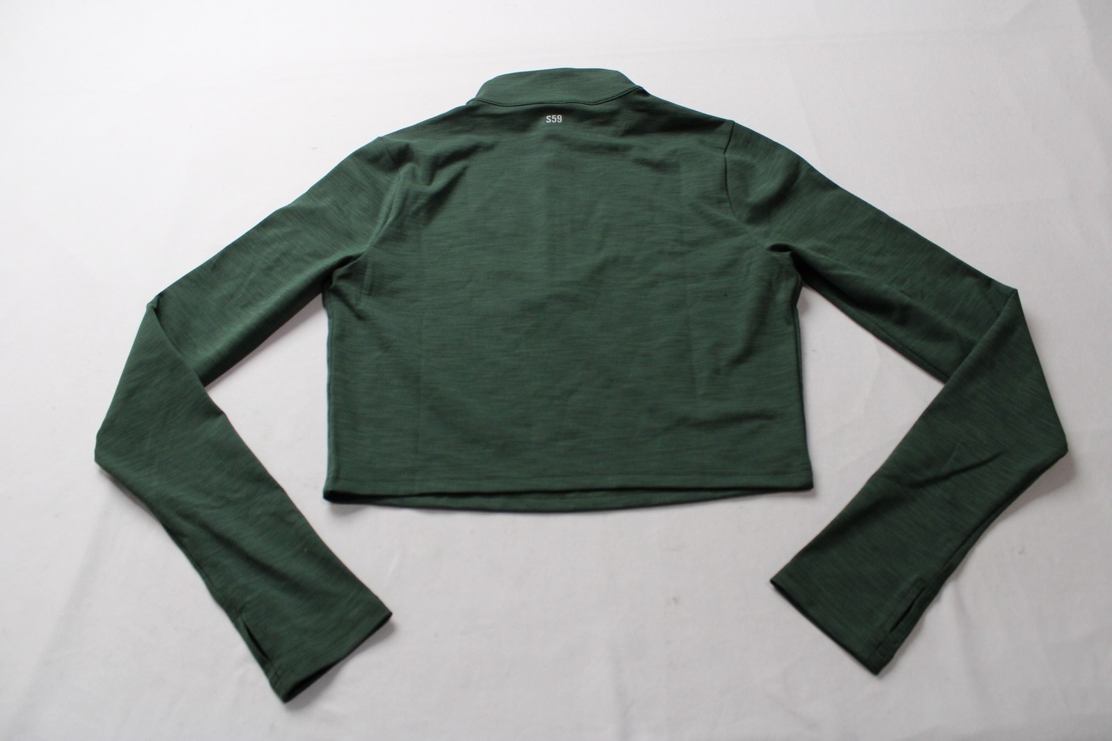 Splits59 Women’s Stevie Active Rib Half Zip Top NC3 Heather Military Medium