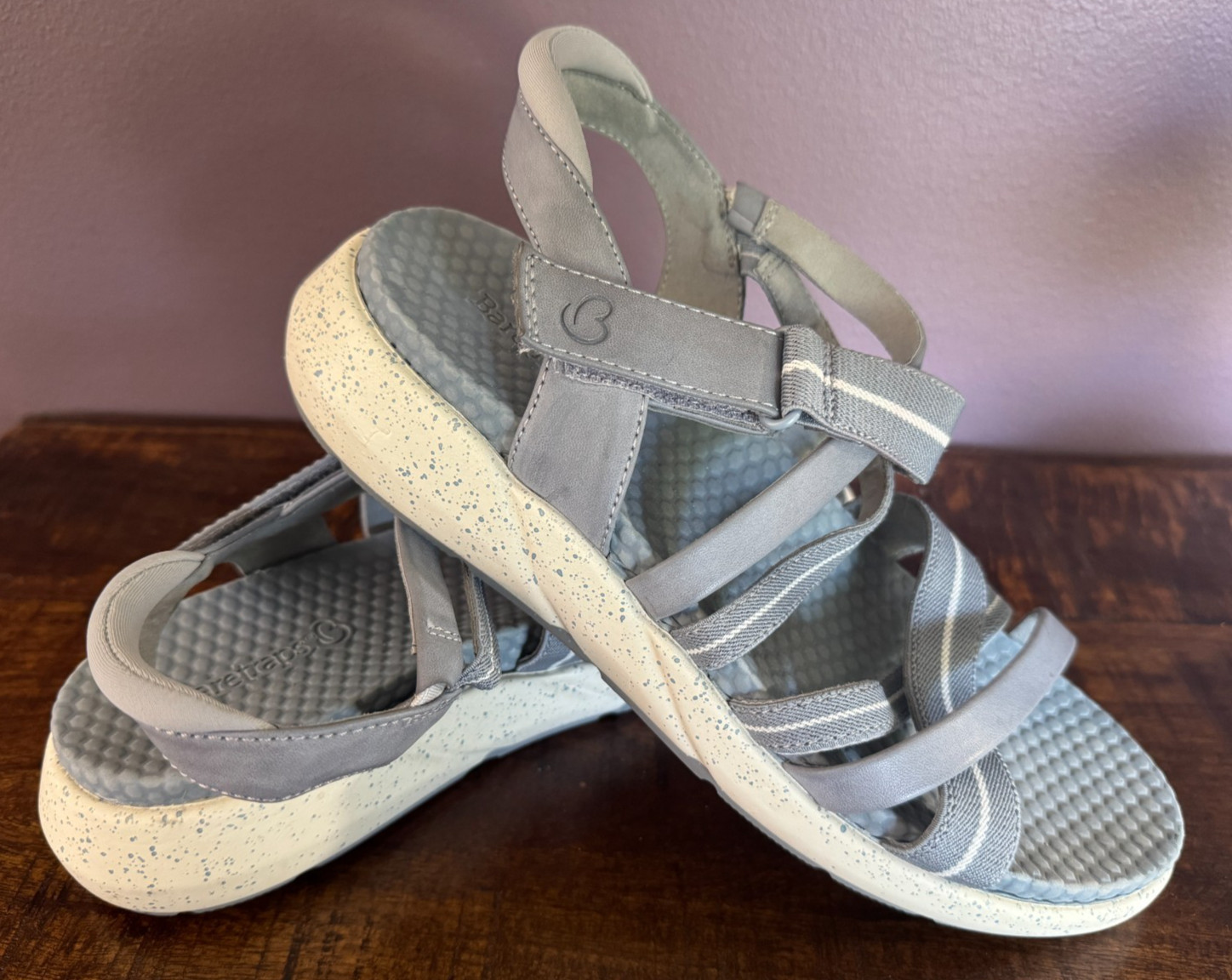 Baretraps GRACEE Sandals Blue Gray Comfort Summer Adjustable Women’s 8.5M