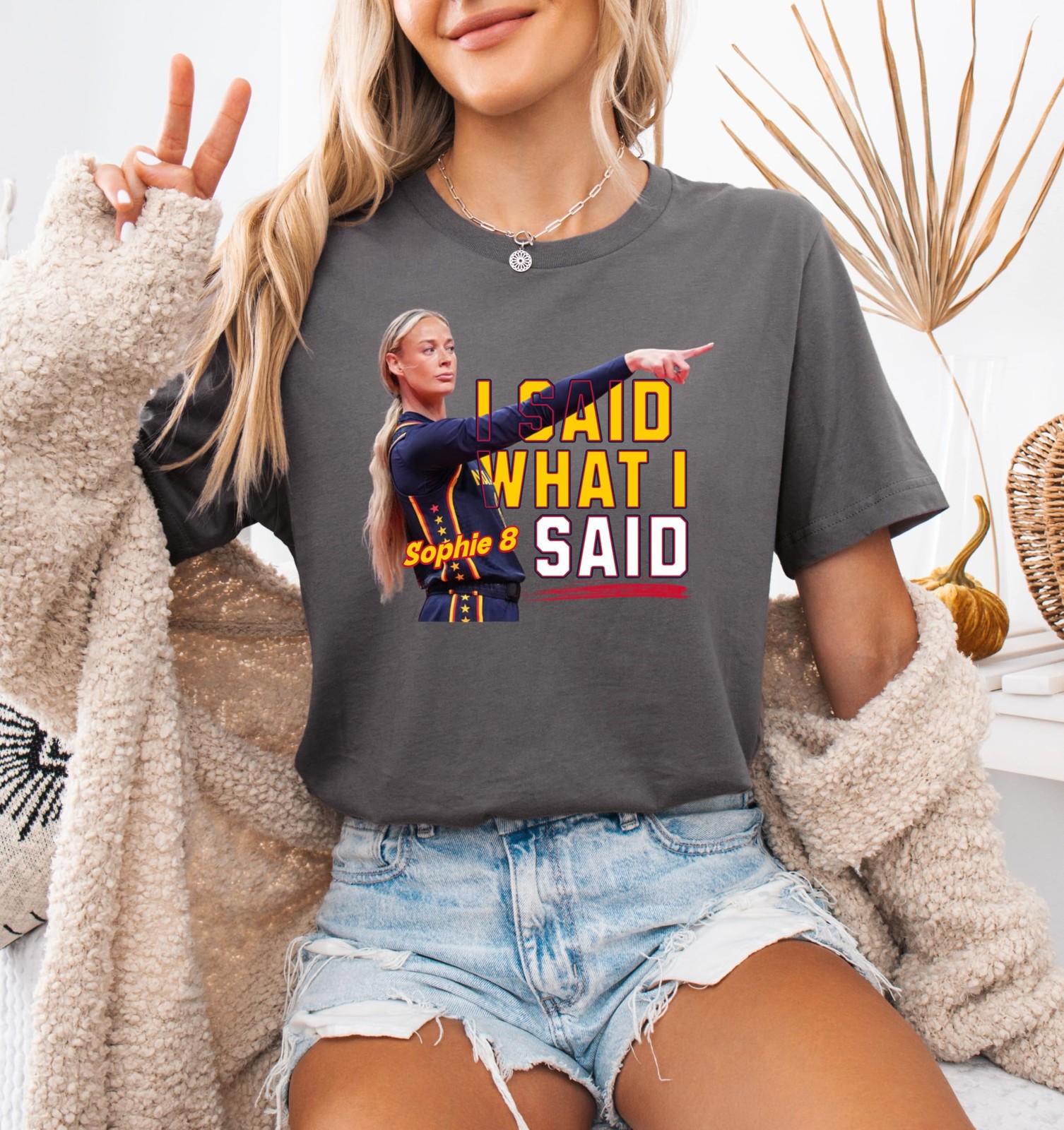 Sophie Cunningham 8 ‘I Said What I Said’ T-Shirt Indiana Basketball Retro Tee