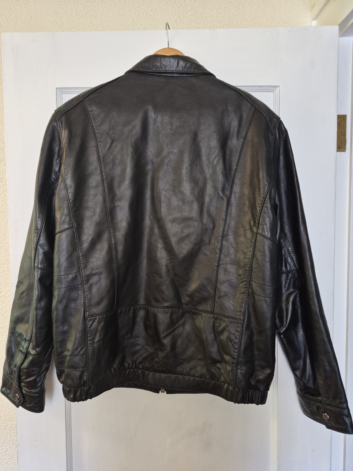 Marc New York Andrew Marc Men’s Black Leather Zip Lined Jacket Size M 46″