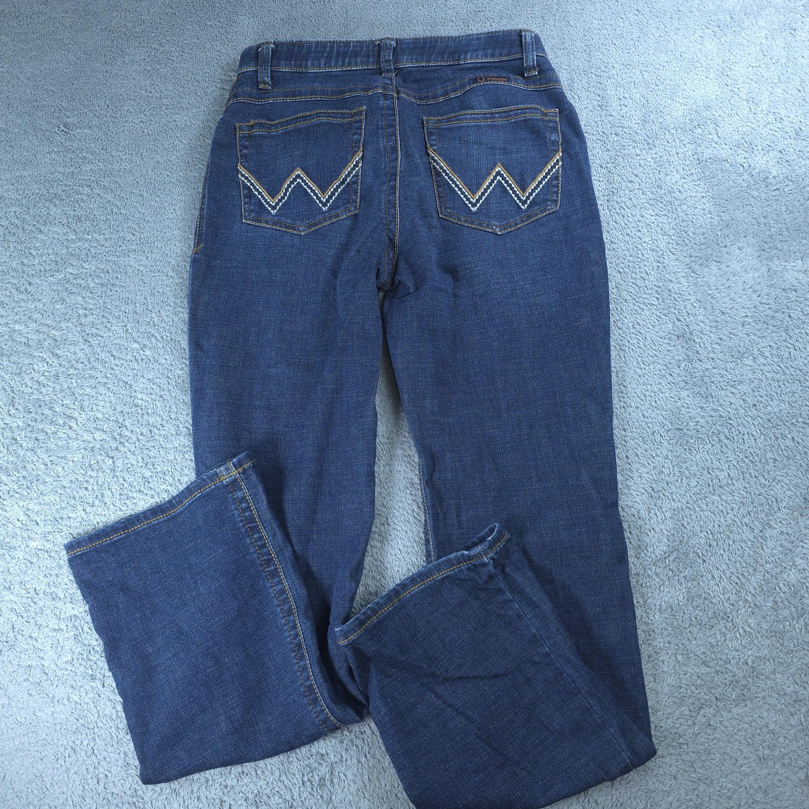 Wrangler Willow Riding Jeans Womens 11 X 34 Blue Medium Wash Bootcut Stretch
