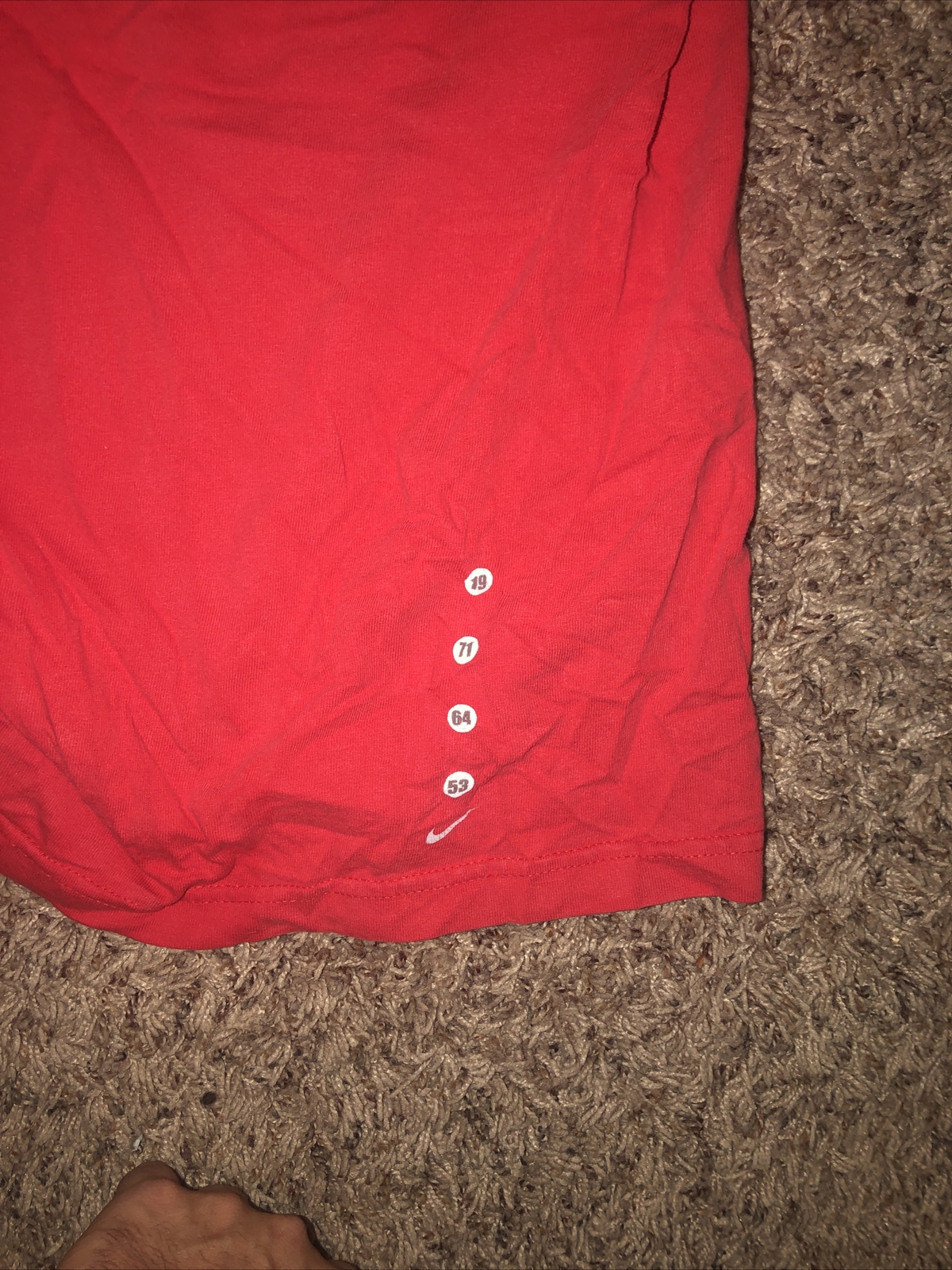 Nike Men’s T-Shirt Red With Graphic Designs