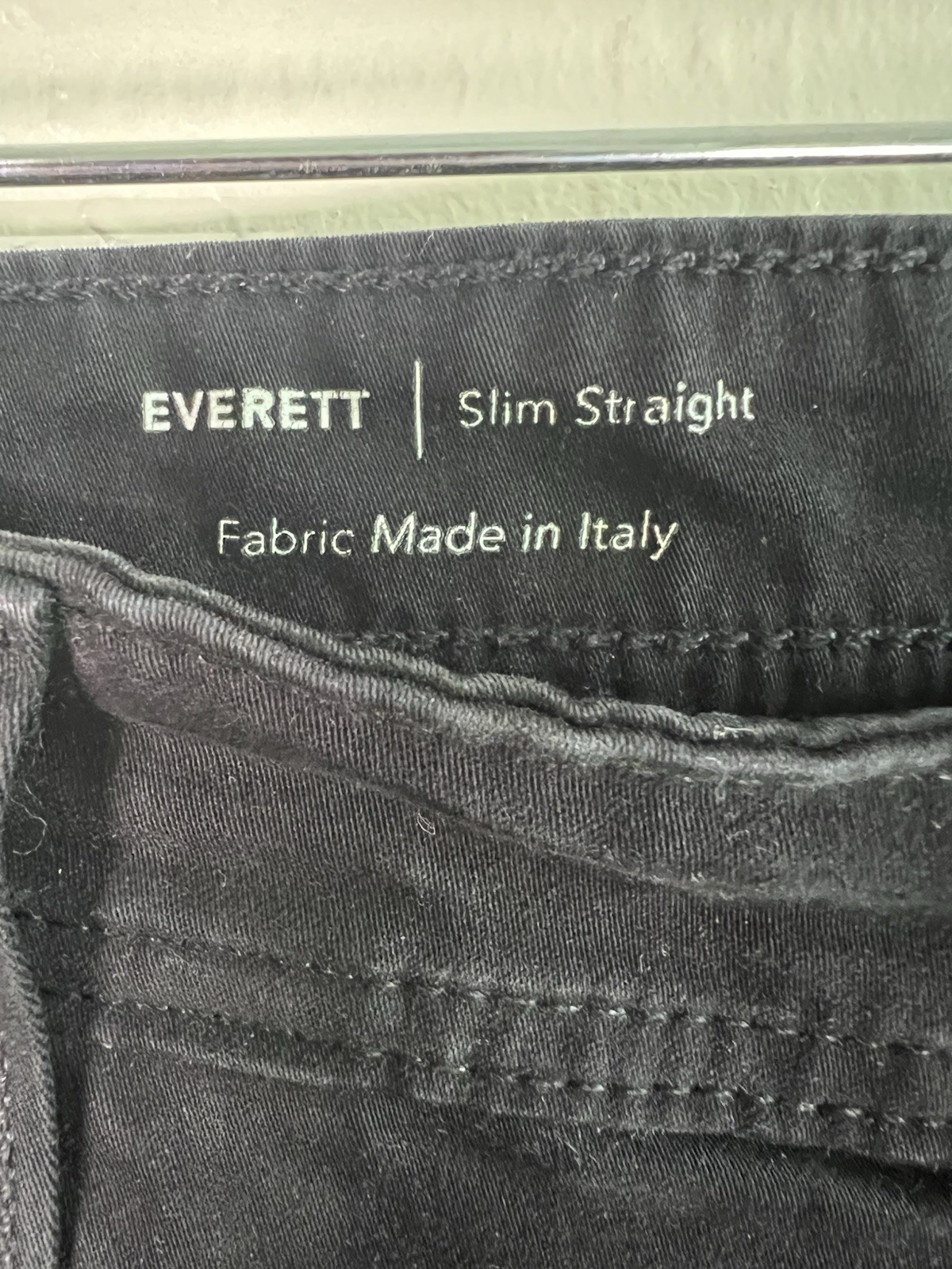 AG Adriano Goldschmied The Everett Slim Straight Black Jeans Mens 34×32