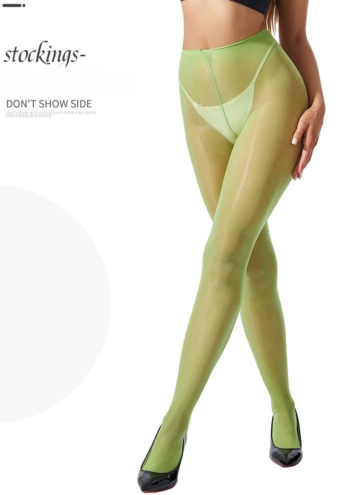 20D Oily Shining Tights Women High Waist Pantyhose Lift Buttocks S-XXL Plus