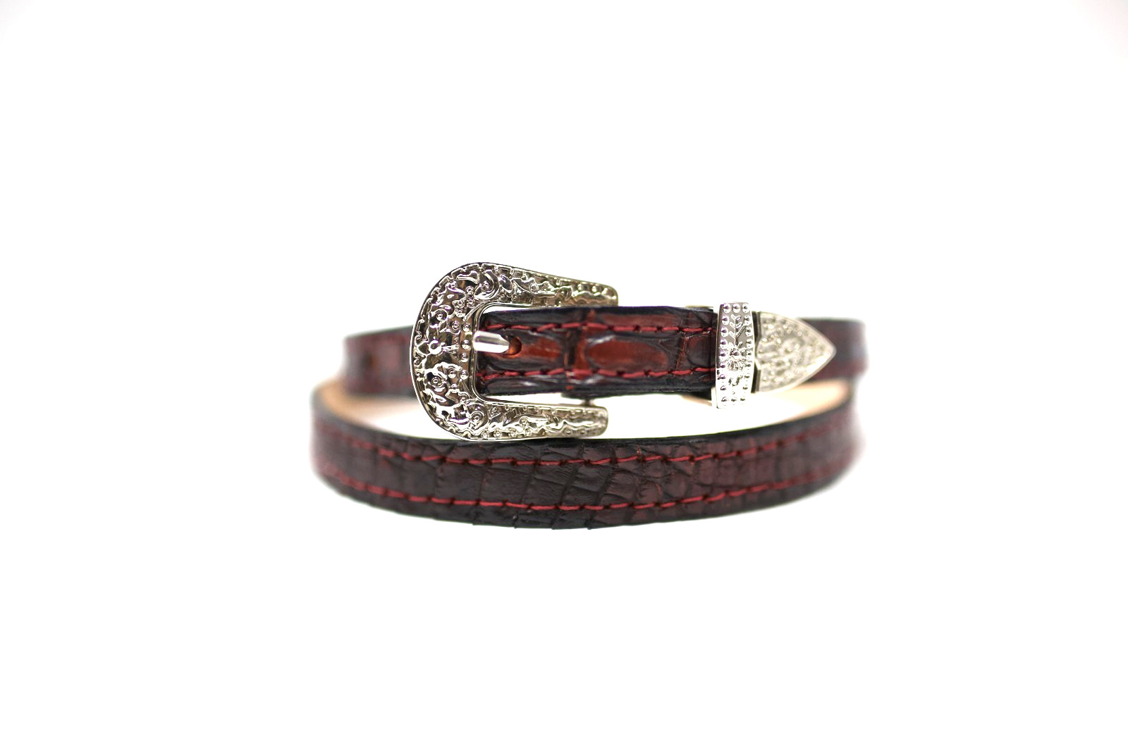 Caiman Hat Band, Exotic Leather Hat Band, Toquilla, (1/4”) Western Hat Band