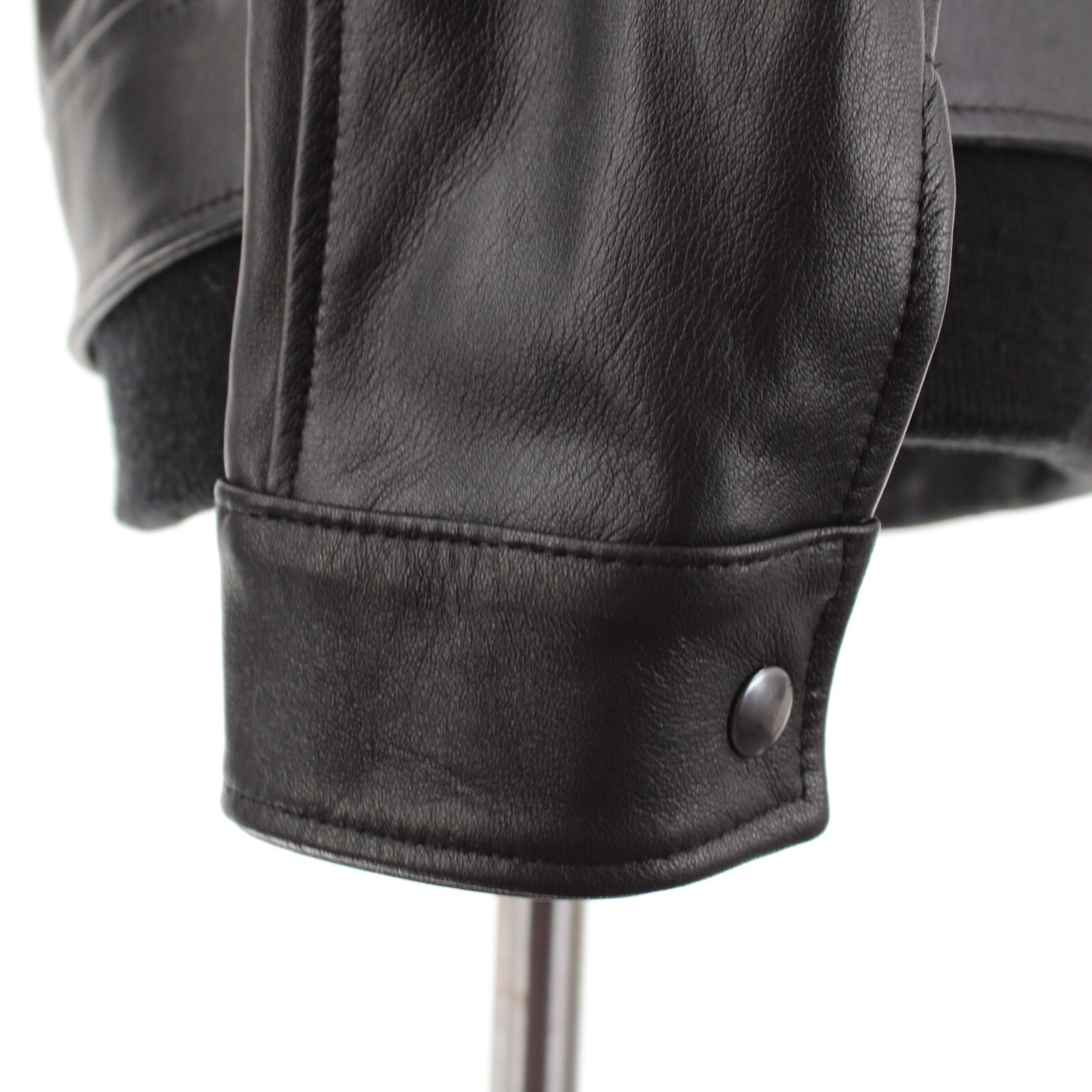 Latini NWD 100% Leather Asymmetrical Jacket Size 50 (M US) In Solid Black