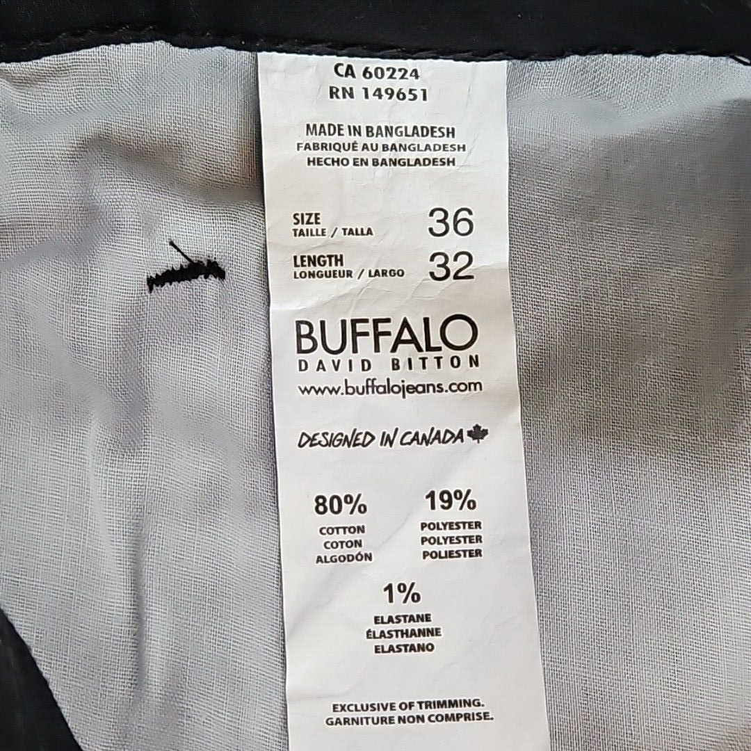 Buffalo David Bitton Ash Jeans Men’s Size W36 L32 Black Slim Fit NWT Classic