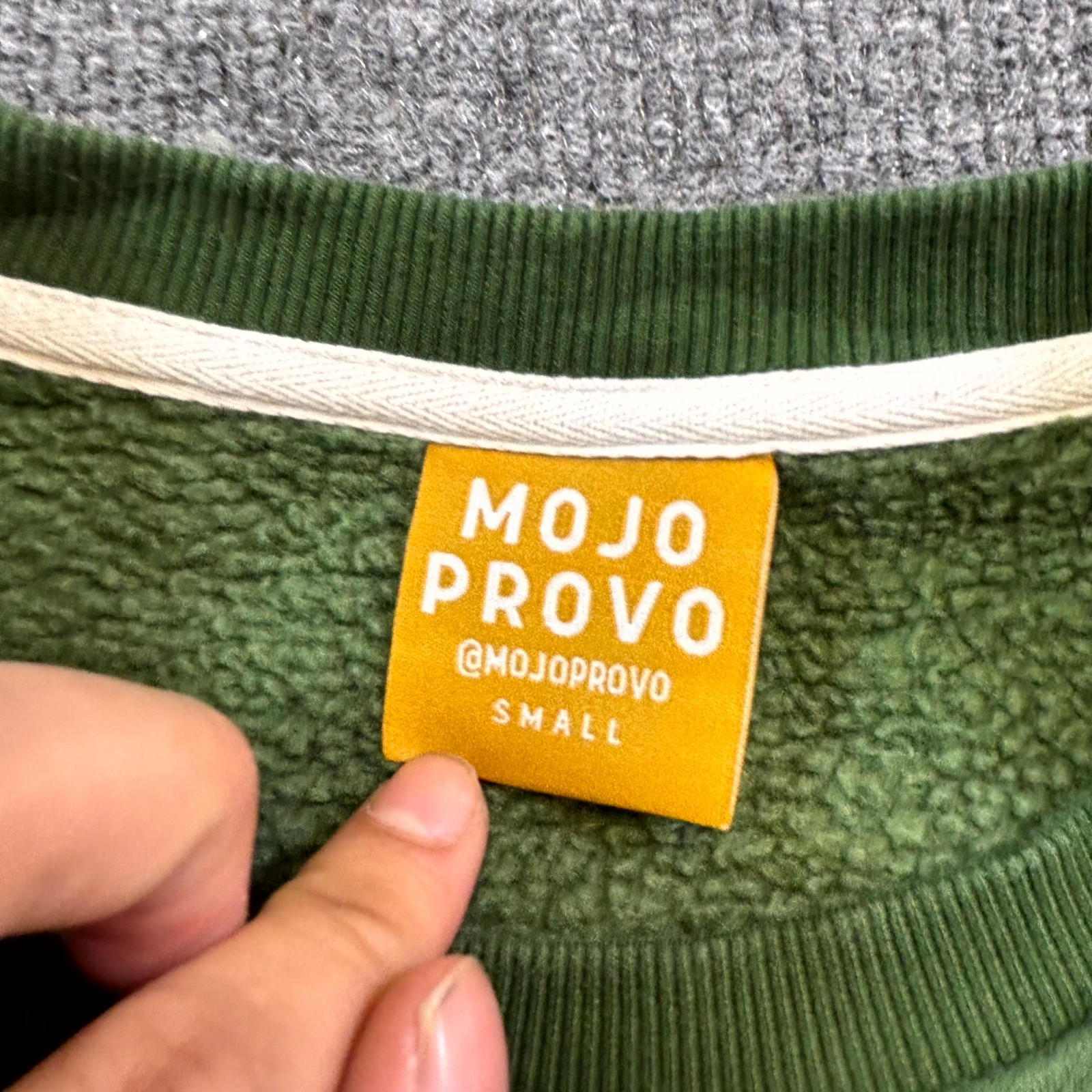 Mojo Provo Sweatshirt Women’s S Green Polyester Fleece-Lined You’ll Stay With Me