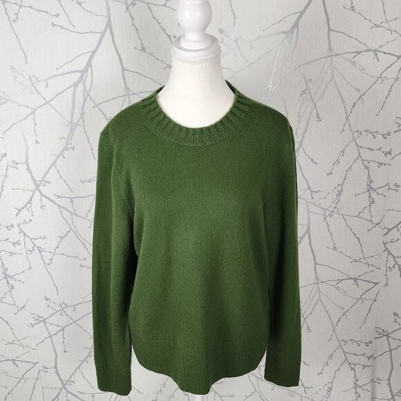 Chinti & Parker Green 90% Wool 10% Cashmere Crewneck Sweater | Women’s 10