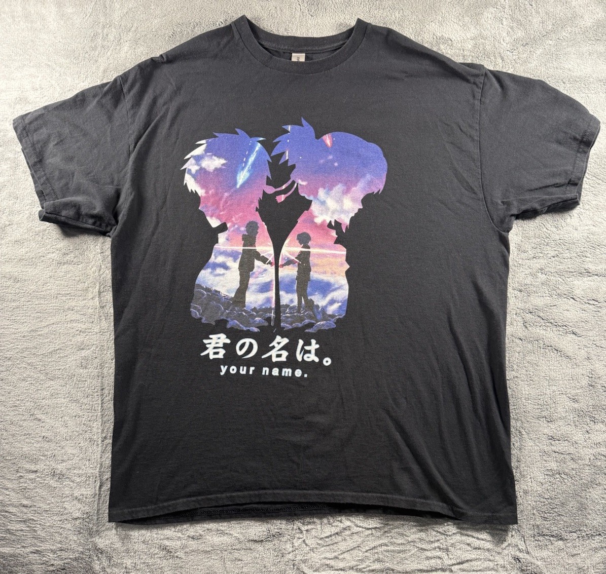 *Misprint* Your Name (Kimi no Na wa) Graphic Anime T-Shirt Size XL