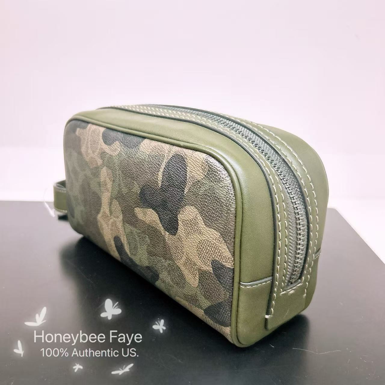 NWT Coach Small/Large Travel Kit In Signature Canvas/With Coach Patch