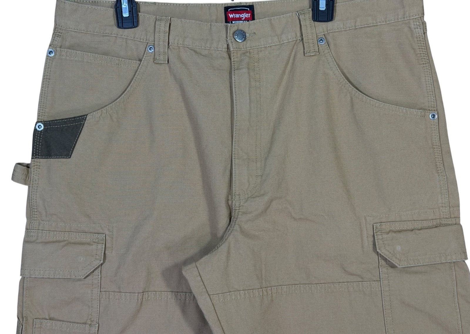 Wrangler Riggs Workwear Cargo Carpenter Pants Men’s 38×32 Khaki Utility NWOT