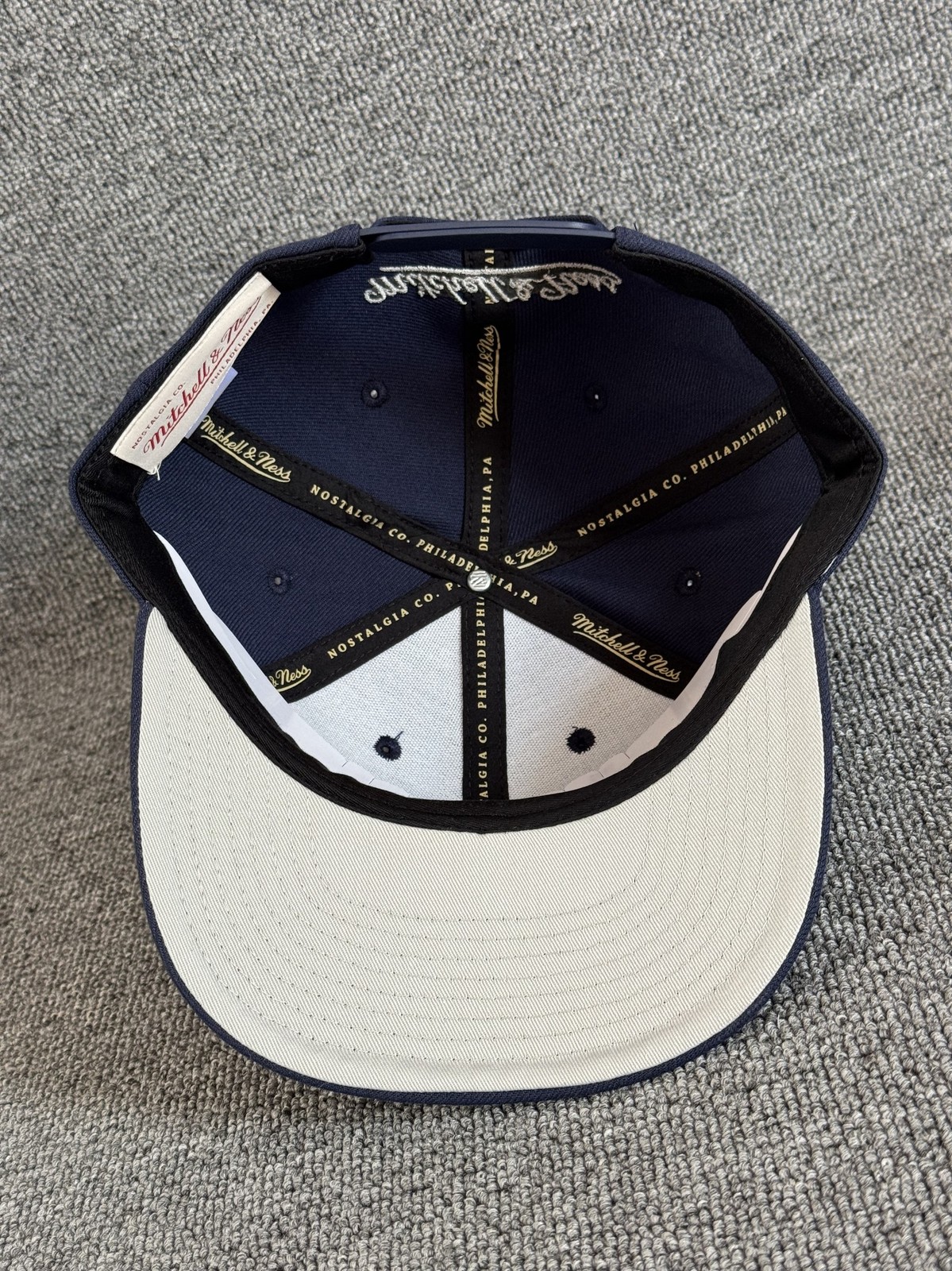Mitchell & Ness New York Rangers Snapback Flat Brim Navy Hat