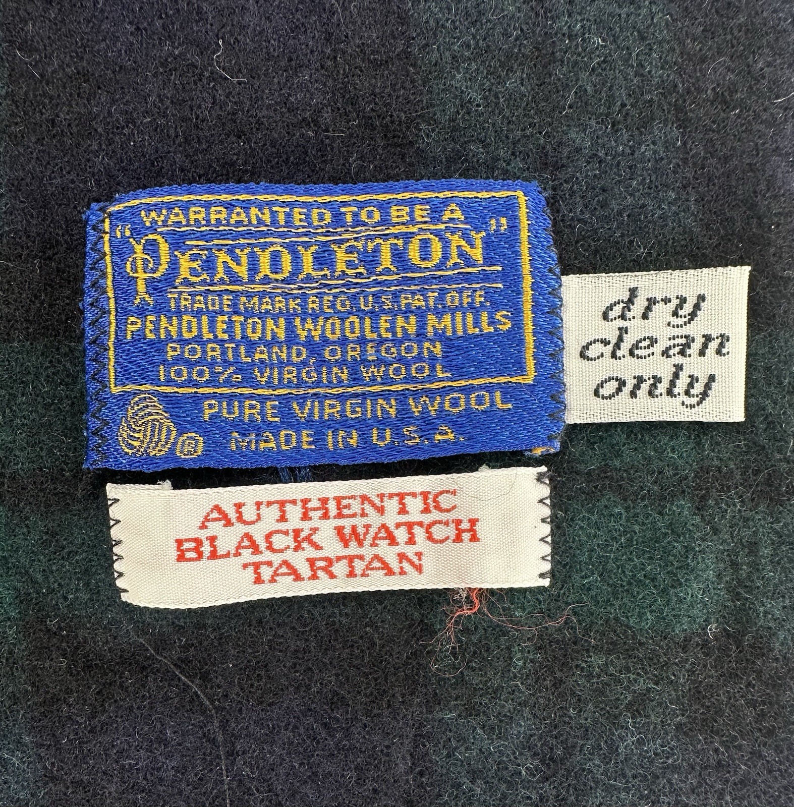 Pendleton Wool Scarf – Black Watch Tartan- 47″ – Made In USA