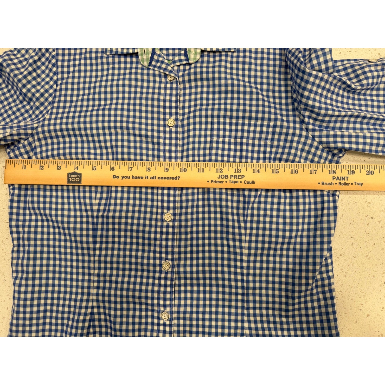 Brooks Brothers Button Down Shirt Womens 8 Blue Excellent Gingham Classic Preppy