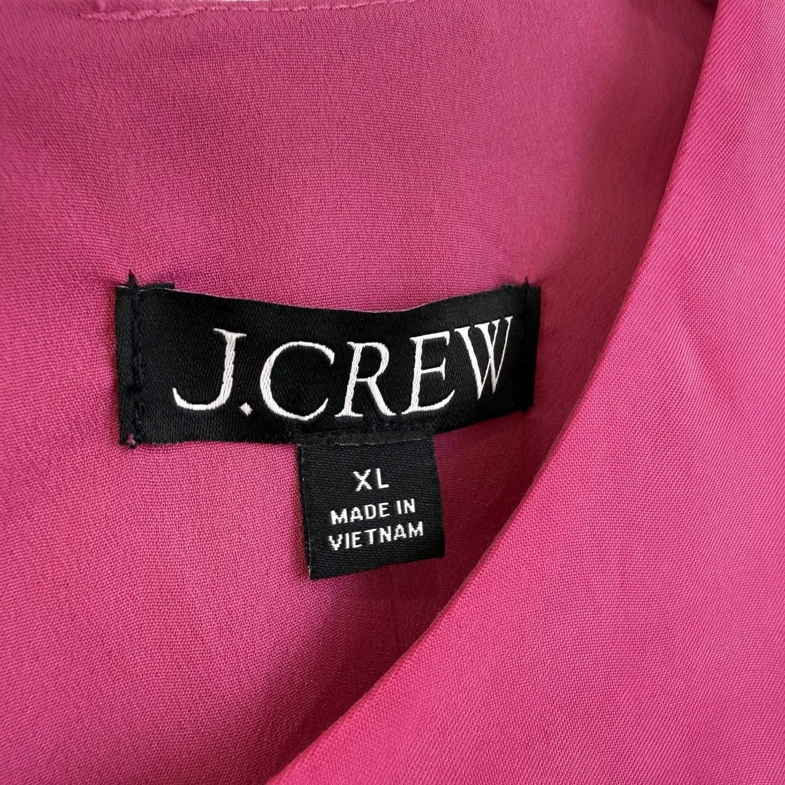 NWT J.Crew Sleeveless Elastic Waist Dress Women XL Festival Pink Cupro Viscose