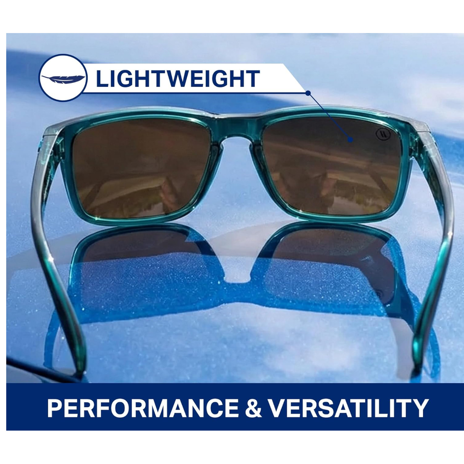Blenders Eyewear Canyon – Polarized Sunglasses – – 100% UV Protection – blue