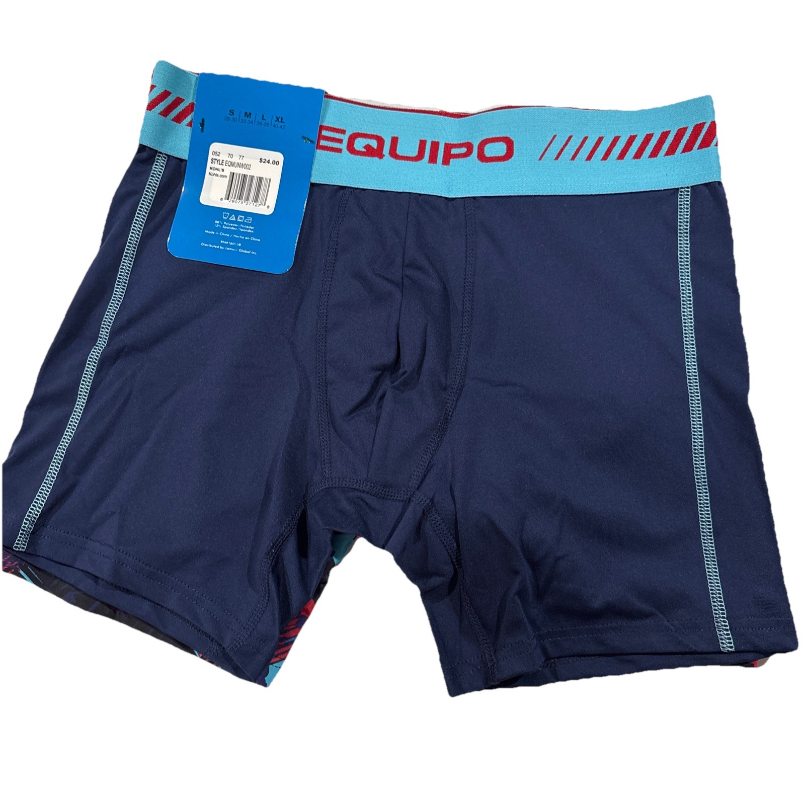 Men’s Equipo 2-pk. Boxer Briefs Size Small Red, Blue NWT