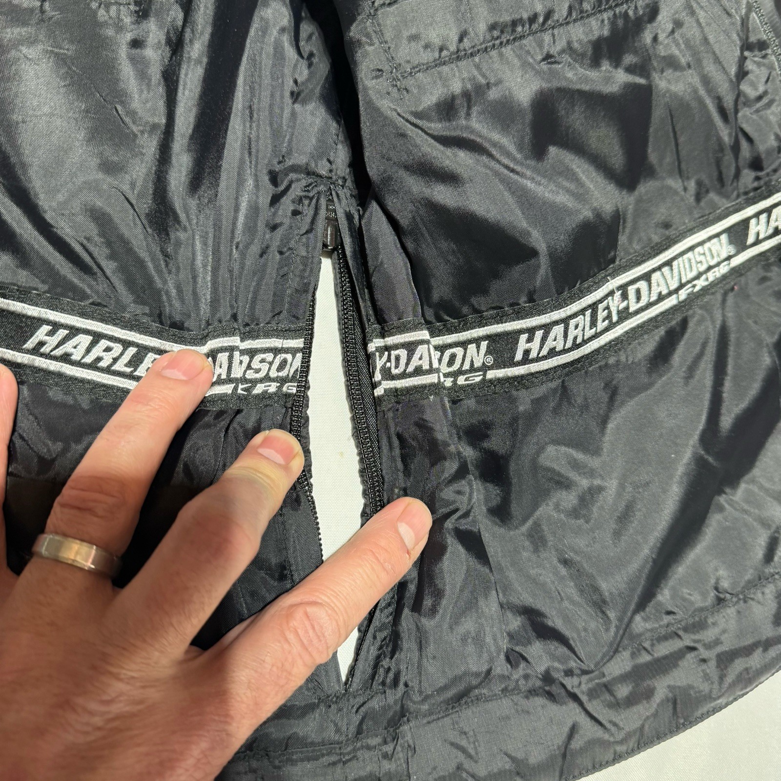 Harley Davidson FXRG Womens Quilted Inside Vented Liner Mid Layer Jacket Sz. L