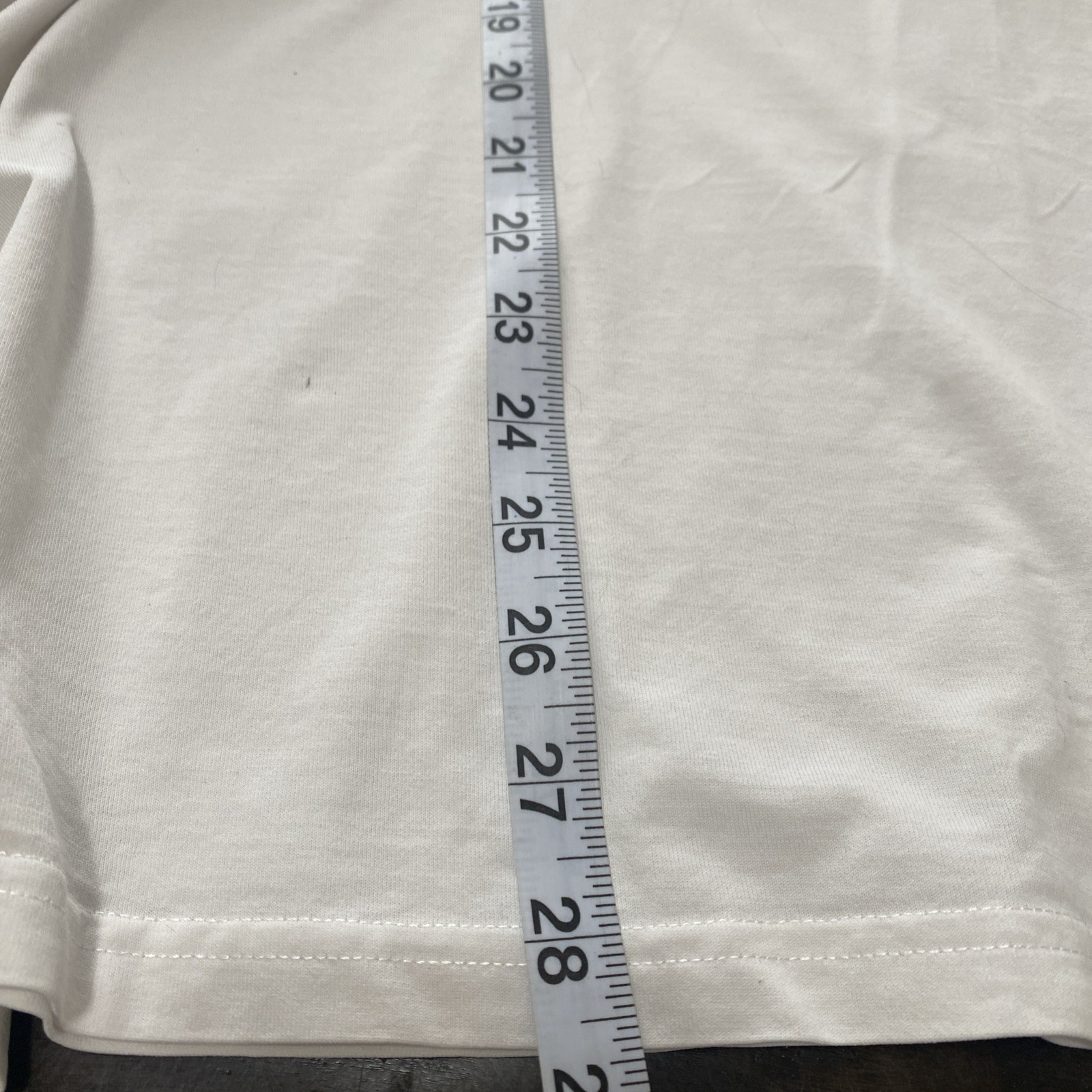 H&M 100% Cotton Summer White Vacation T-shirt Classic Ringer Size XL
