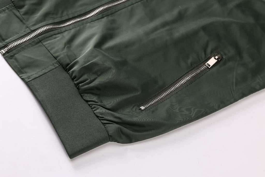 Men’s Bomber Jackets Windbreaker Winter Spring Lightweight Baseball Casual Coats