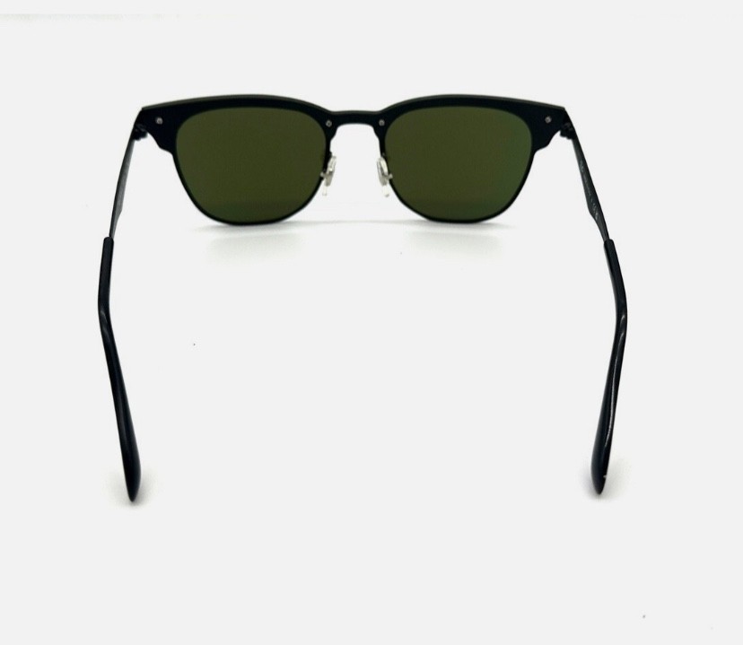 Ray-Ban Blaze Clubmaster Violet Blue Mirror Black RB3576N 153/7V Sunglasses New