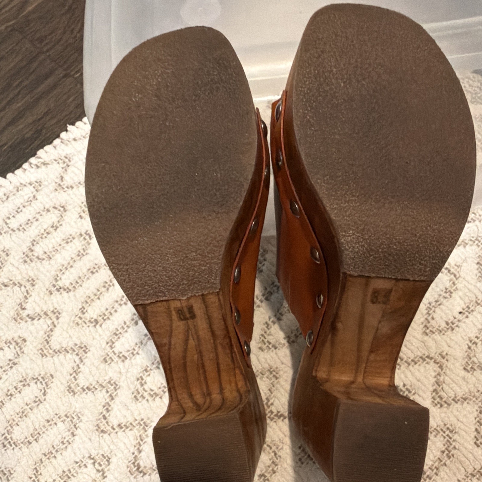 Clogs Leather With Nailhead Details Purchased At Dillards Size 8.5