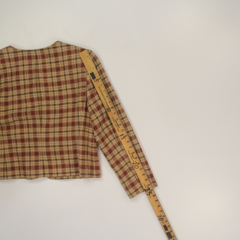 Pendleton Women’s Wool Blend Jacket Blazer Size 14 Plaid Academia 90’s VTG USA