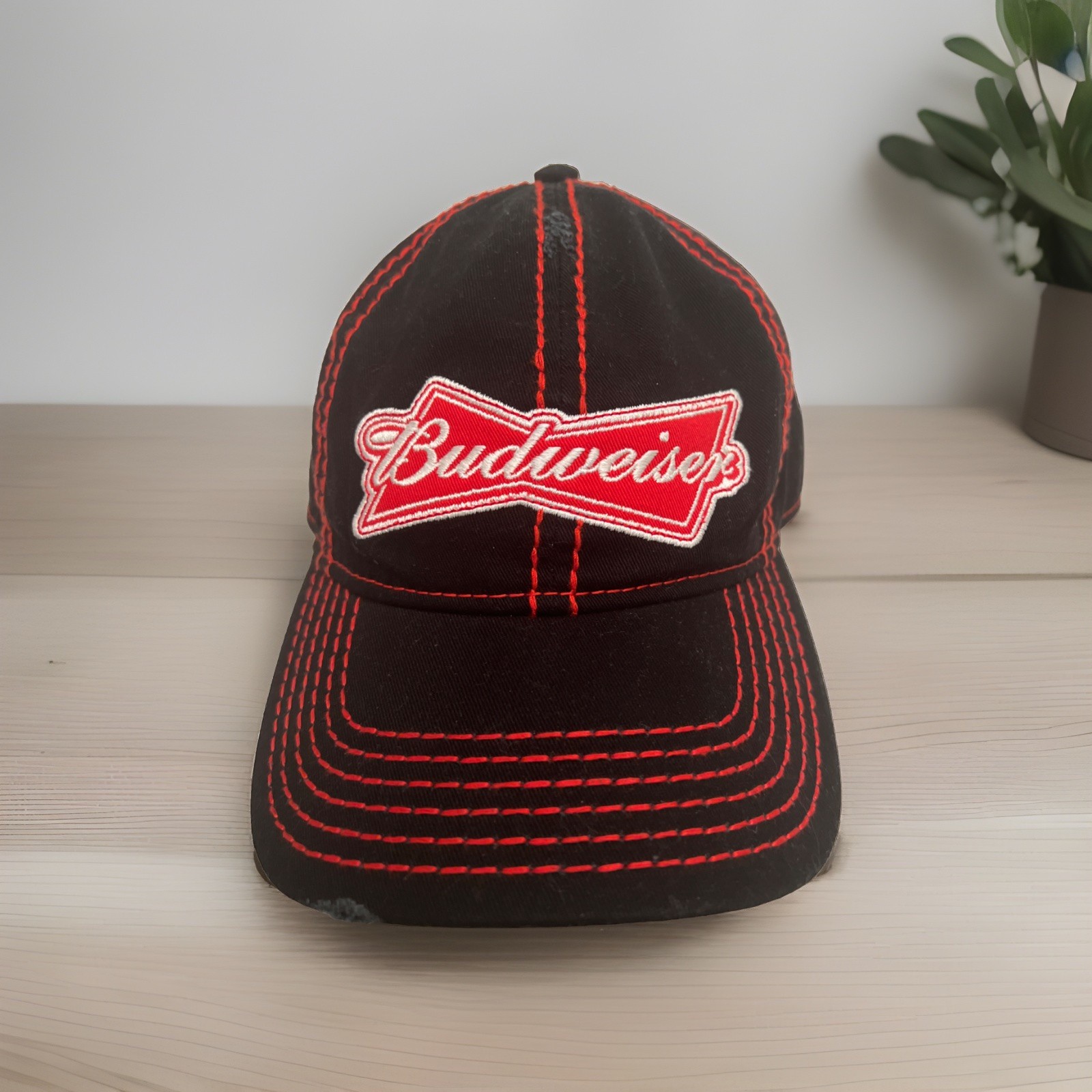 Budweiser Cap 2006 Licensed Anheuser Busch Contrast RED Stitch Snapback Patch