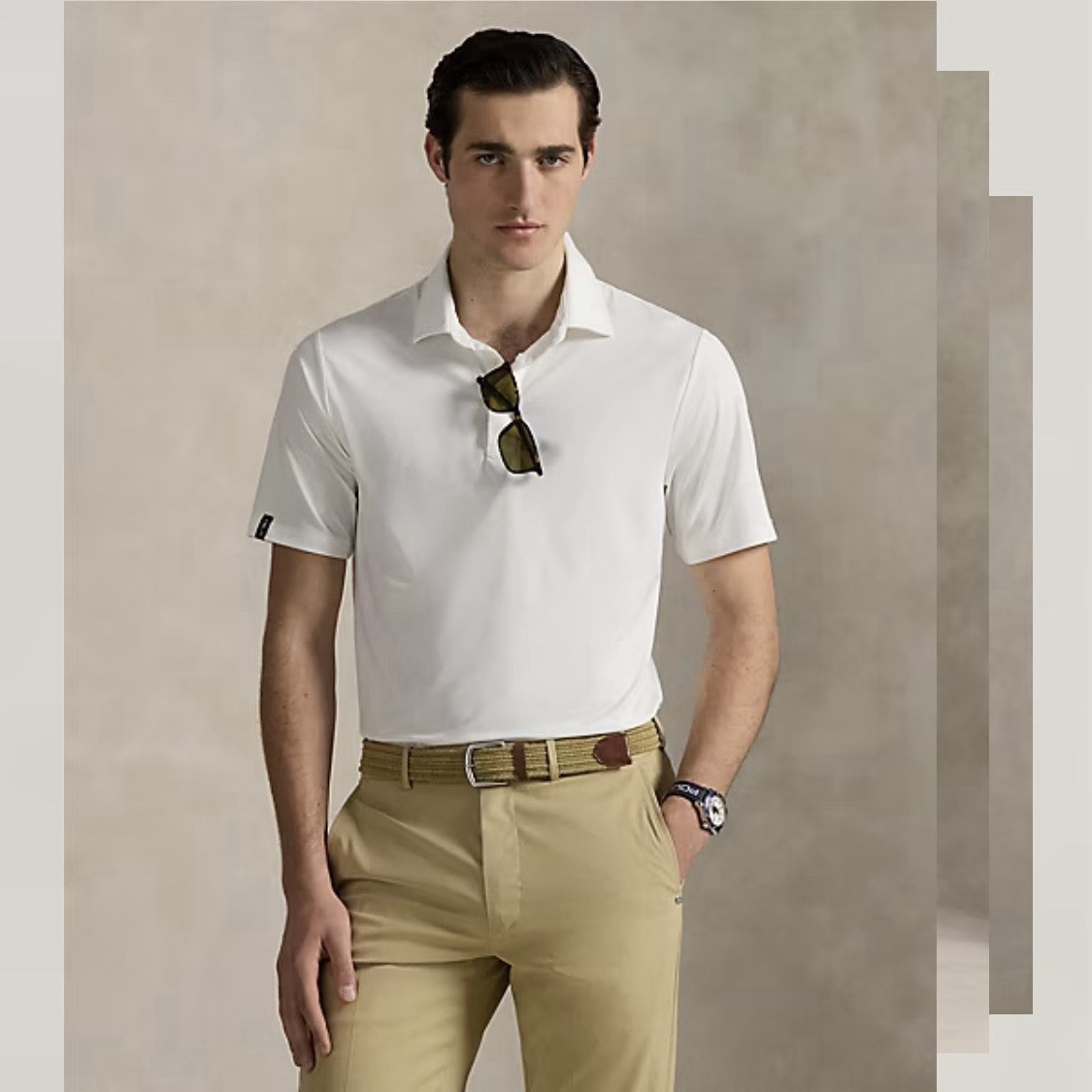 RLX Ralph Lauren ClassicFit Performance Polo Shirt Mens Medium Short Sleeve $110