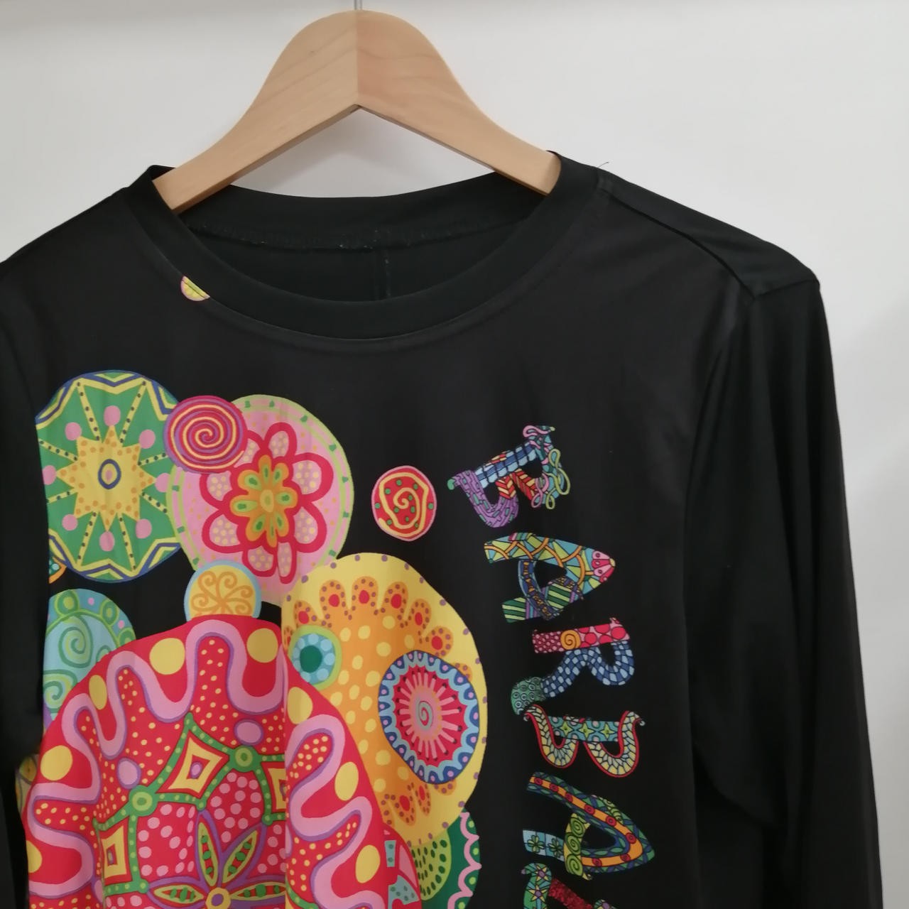 TOKUKO1ER VOL Black Tunic M Top Blouse Shirt Casual 28.7in