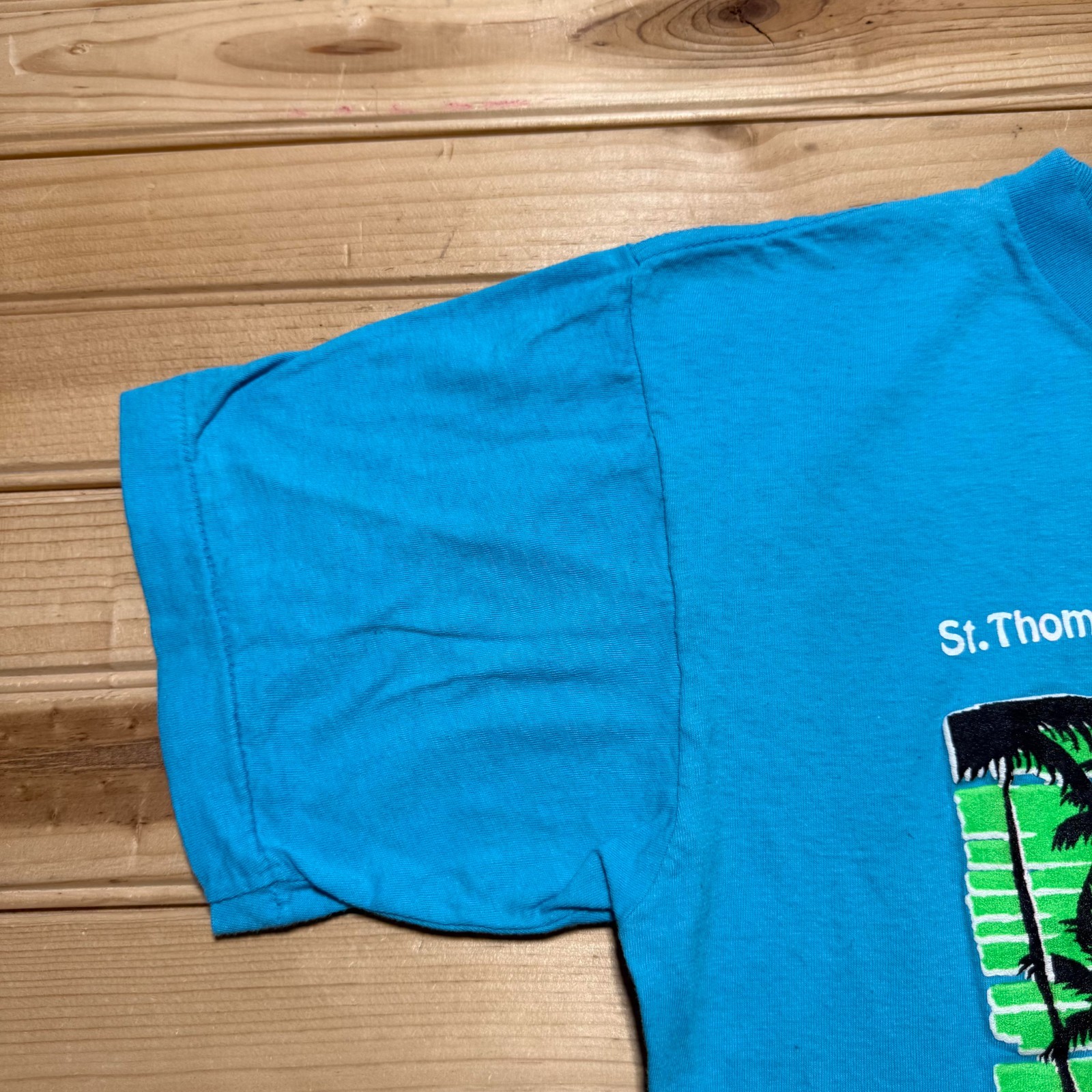 Vintage 90s St Thomas VI Beach Surf Tropical Graphic Souvenir T-Shirt – Large