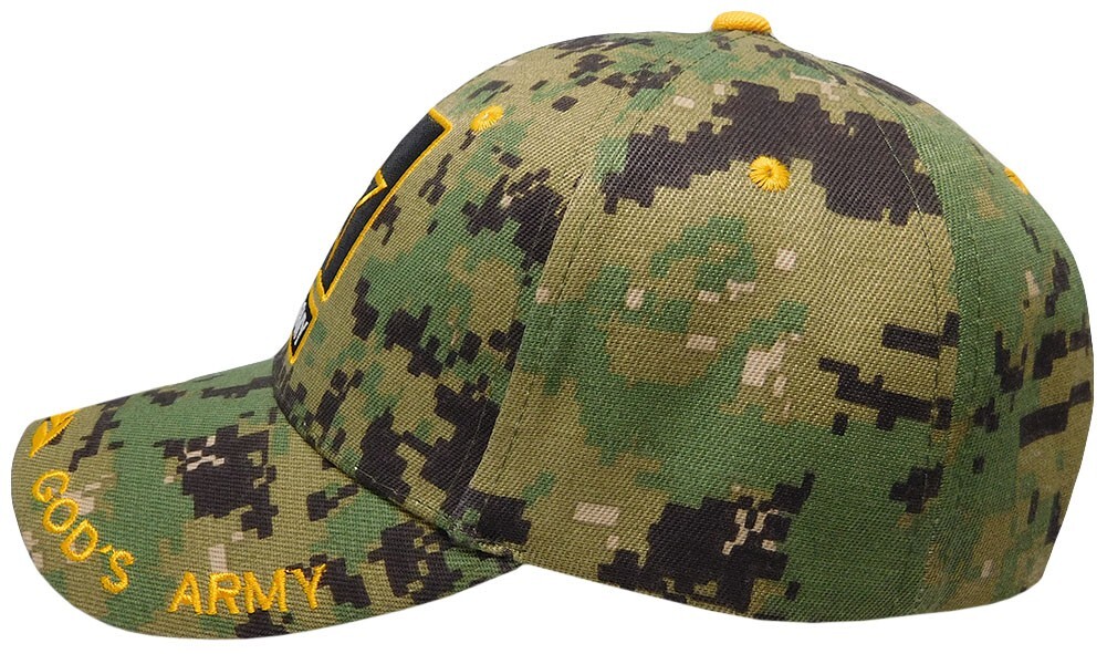 God’s Army Star Cross Marpat Digital Camouflage Adjustable Embroidered Cap Hat