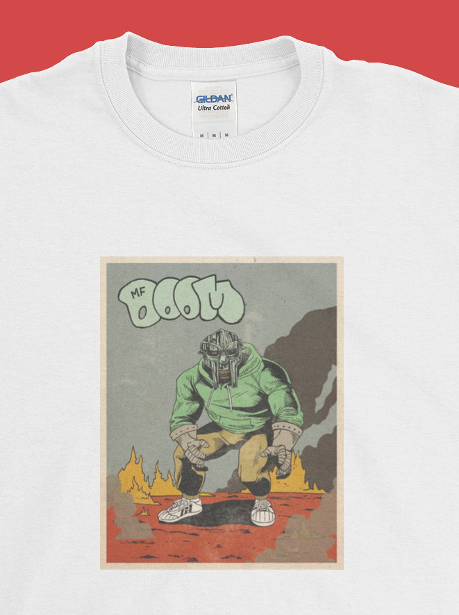 MF DOOM COMIC Madvillain Metal Fingers Underground Hip Hop RAP Music T Shirt