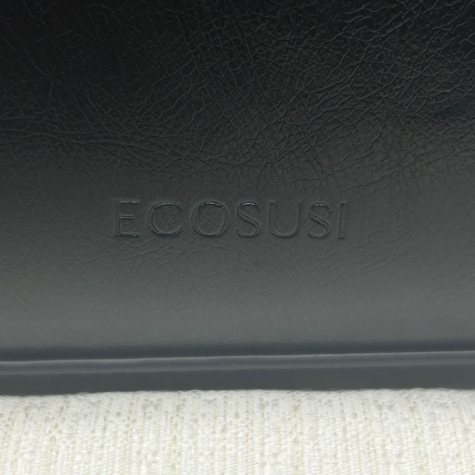 Ecosusi Black Vegan Leather Bag Satchel Messenger Laptop Breifcase Floral Cutout