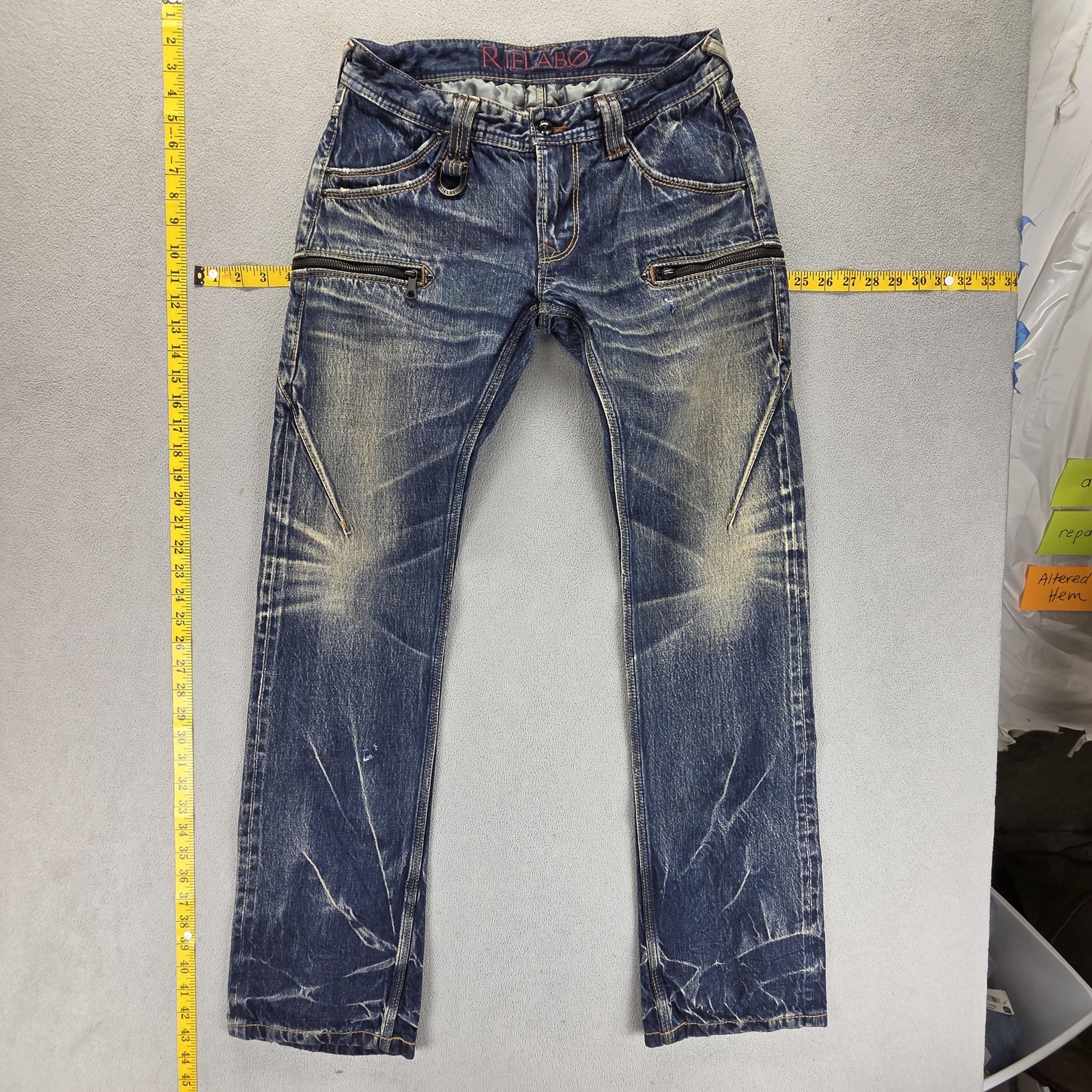 Japanese Selvedge Jeans Honeycomb Whiskers Stacking Fades Low Rise Fits 29×32