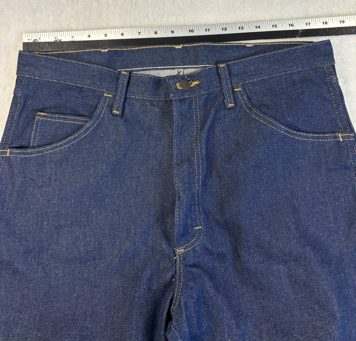 Rustler Men’s 36X34 Dark Wash Regular Boot Raw Denim Jeans Western Cowboy Ranch