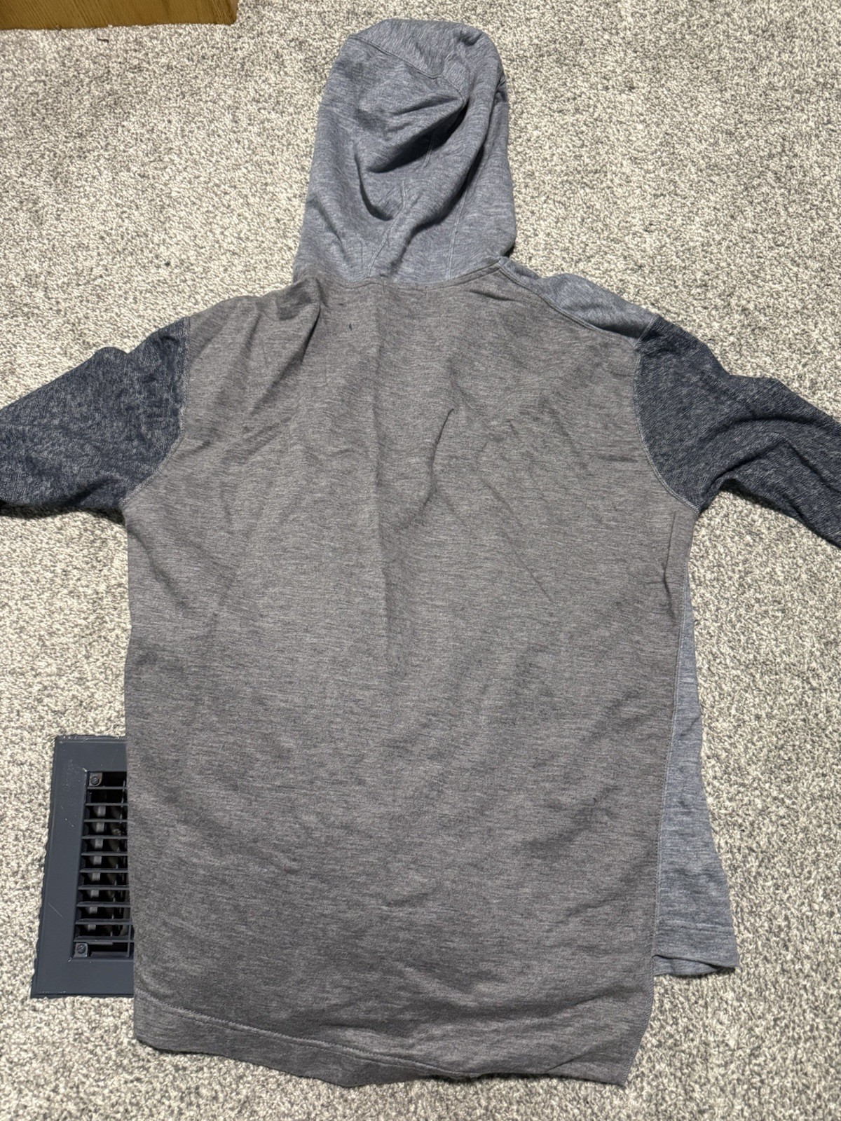 Comme des Garcons Homme Plus Zip Up Hoodie Blue Gray Cotton Wool Raglan M 2015