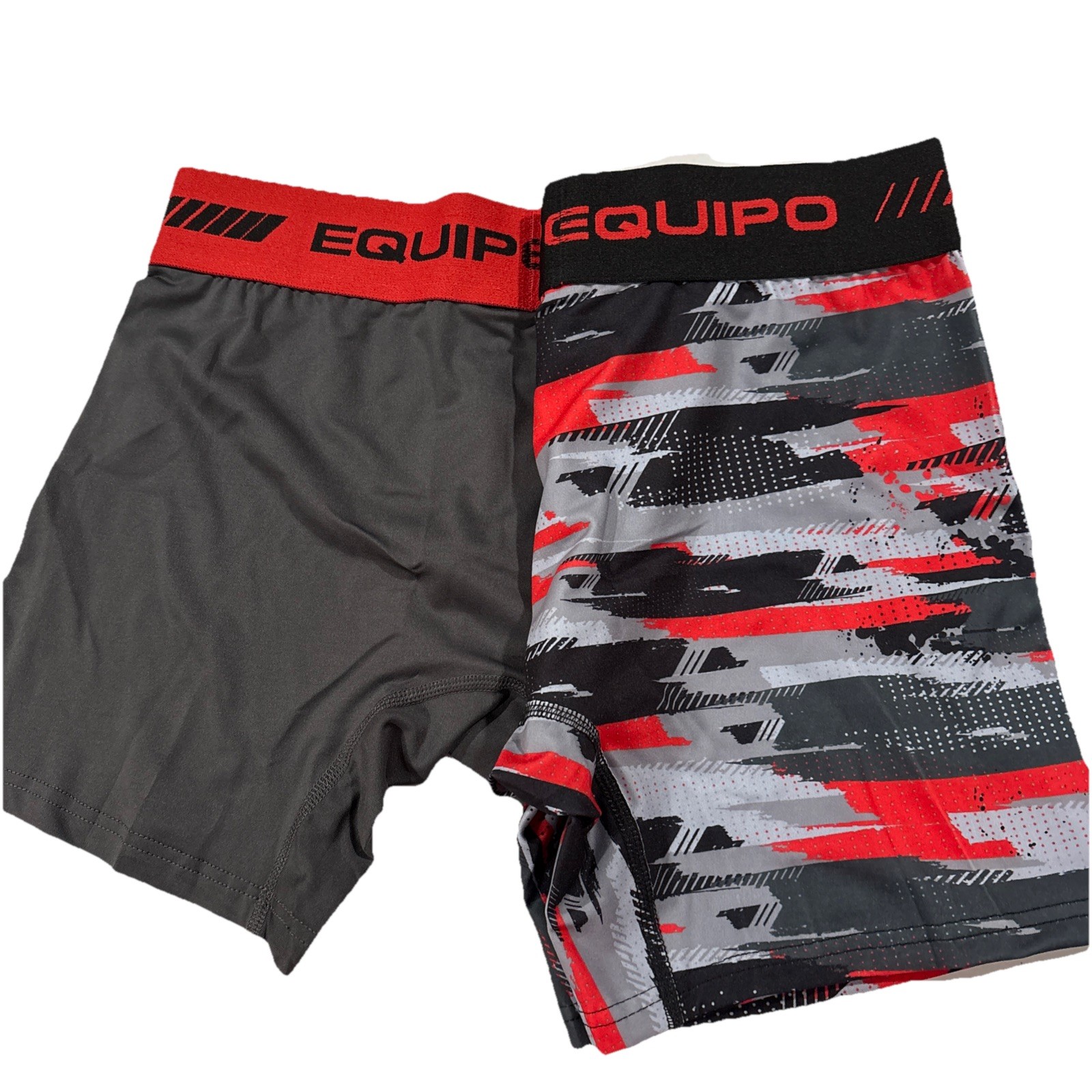 Men’s Equipo 2-pk. Boxer Briefs Size Small Grey, Black And Red. NWT