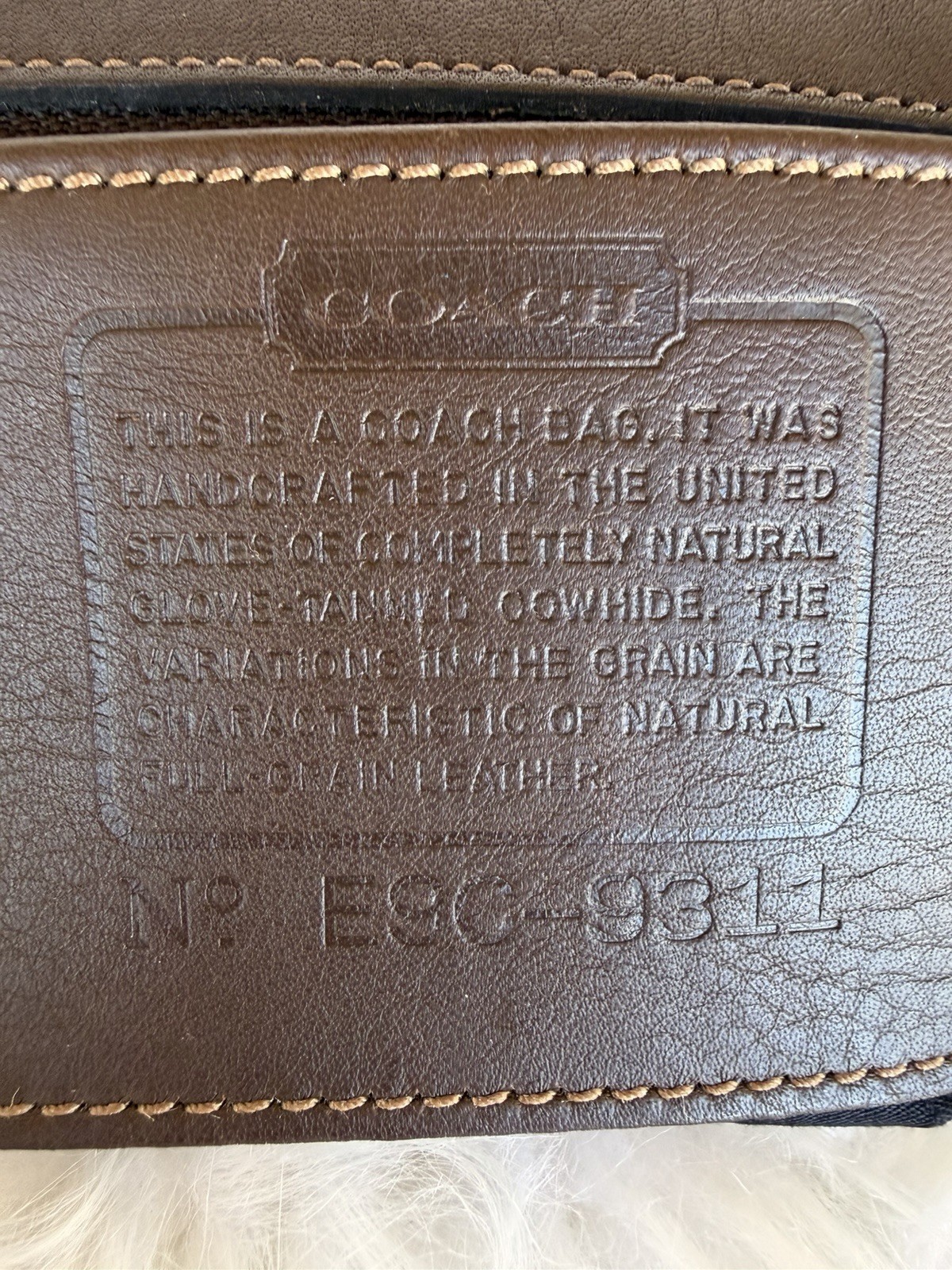 Vintage Coach Bleecker Demi Zip 9311 Brown Leather Shoulder Bag USA Y2K