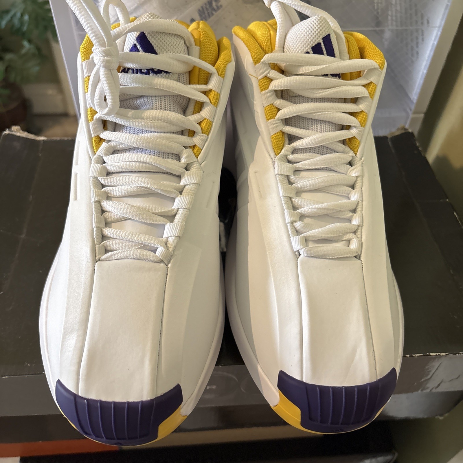 Kobe Bryant Shoes – Adidas Crazy 1 Lakers White Yellow Purple 11 (New)