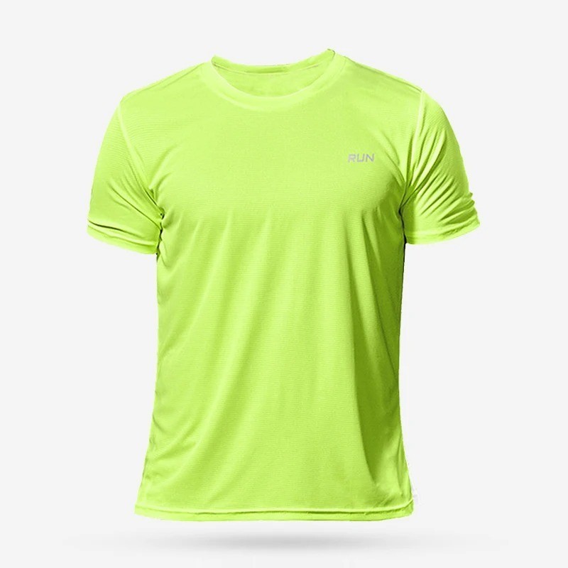 Men’s Quick Dry Short Sleeve Gym Running Moisture Wicking Round Neck T-shirt