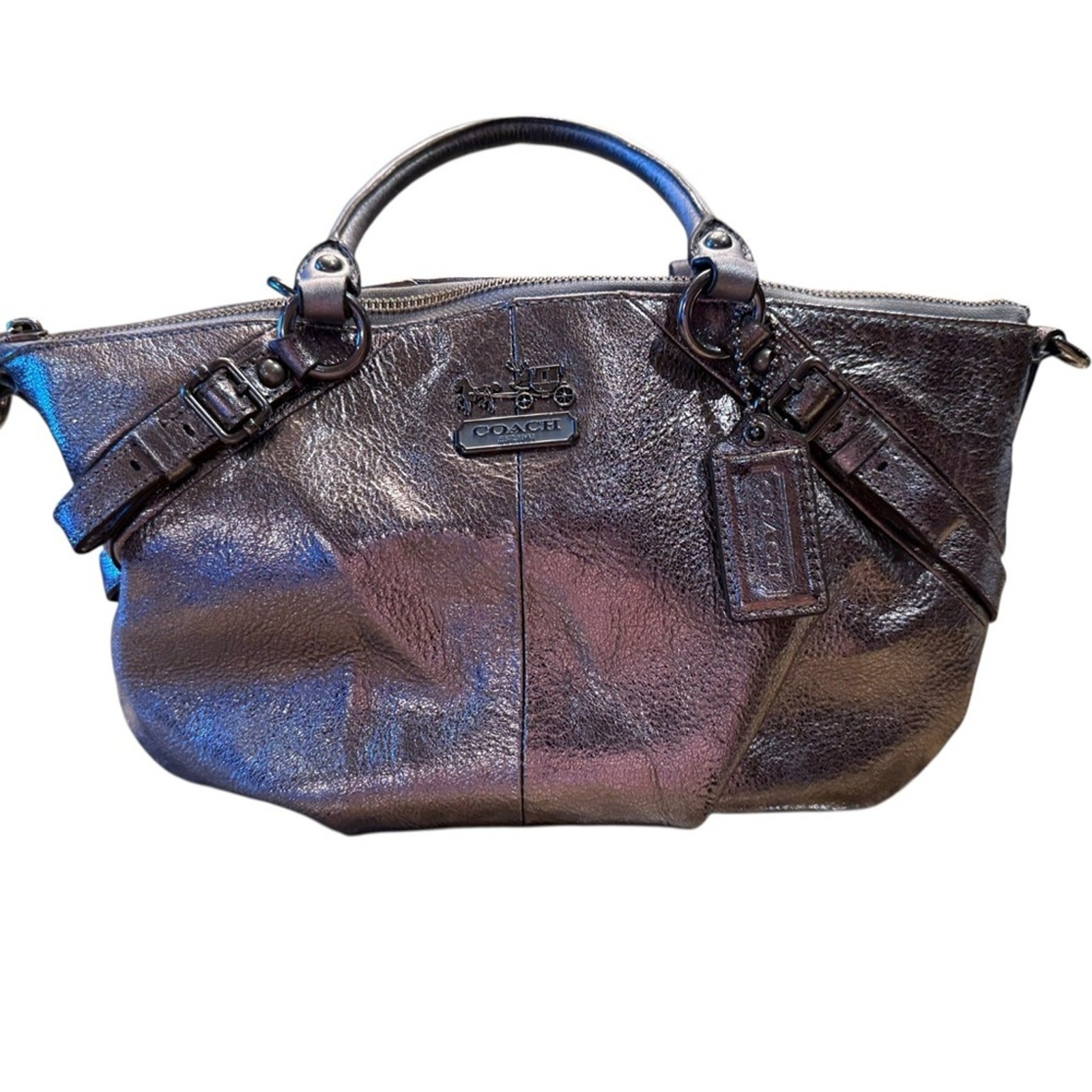 Coach Madison Sophia Satchel Shimmering Metallic Bag