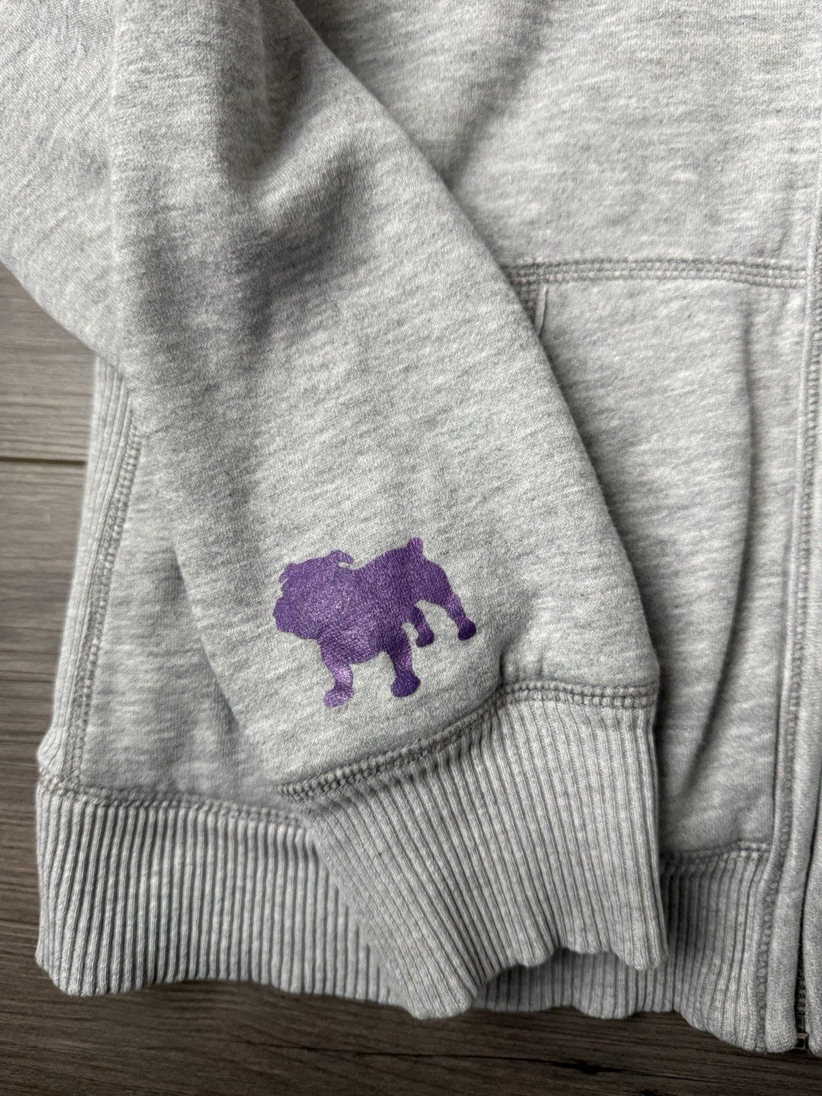 Aéropostale Women’s XL Gray Full Zip Hooded Lined Hoodie w/ Pockets Logo