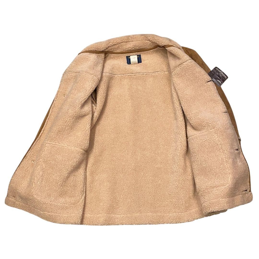 Authentic Woolrich Suede Brown Coat Pre Owned New Condition Japan