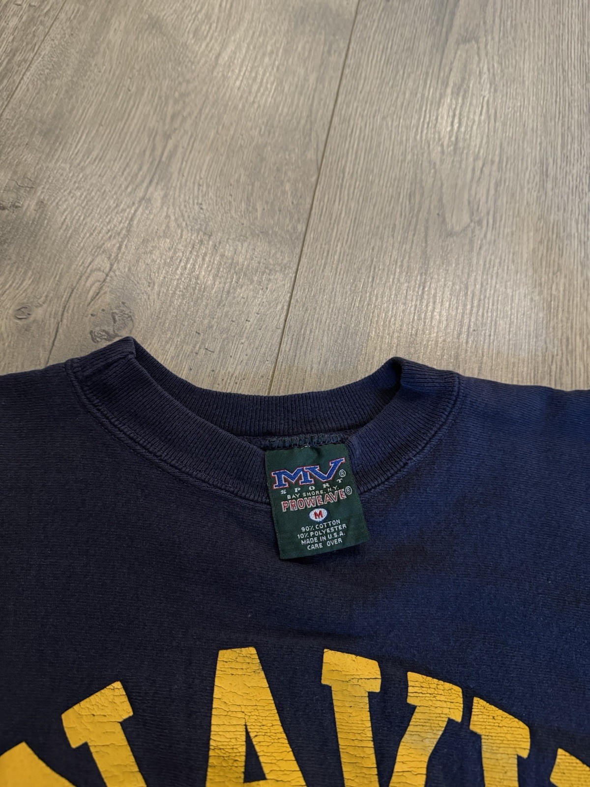 US Naval Academy MV Sports Pro Weave Crewneck Blue Sweatshirt Size Medium M