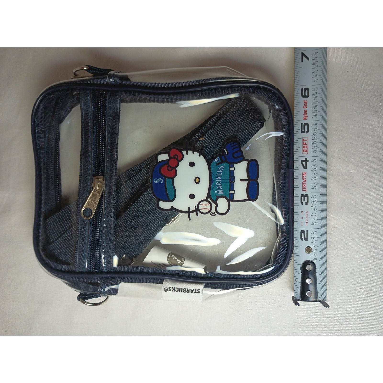 Hello Kitty Seattle Mariners Clear Crossbody Stadium Bag Navy Blue