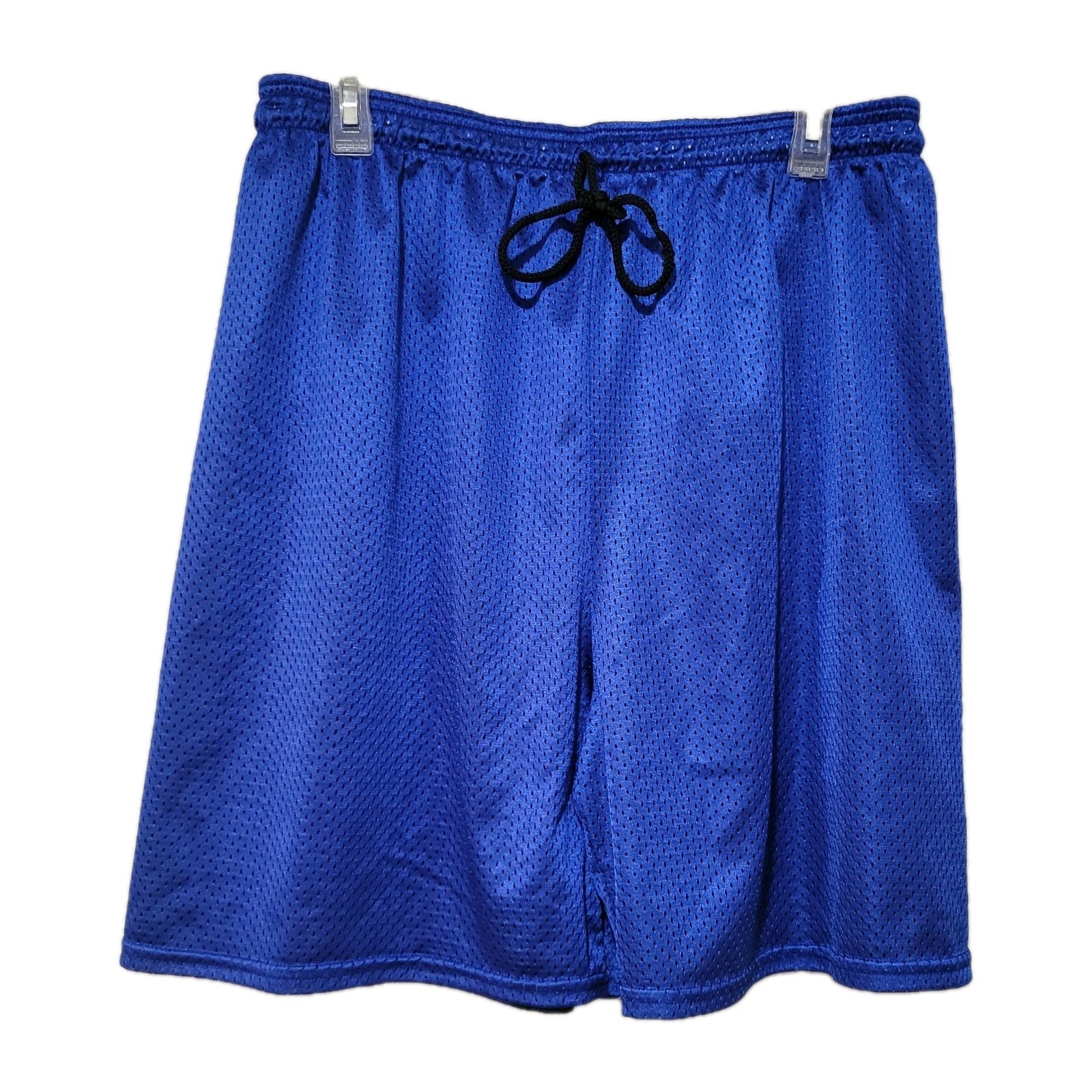 Mens Shorts XL Blue Black Reversible Mesh Drawstring Polyester Atheltic Gym